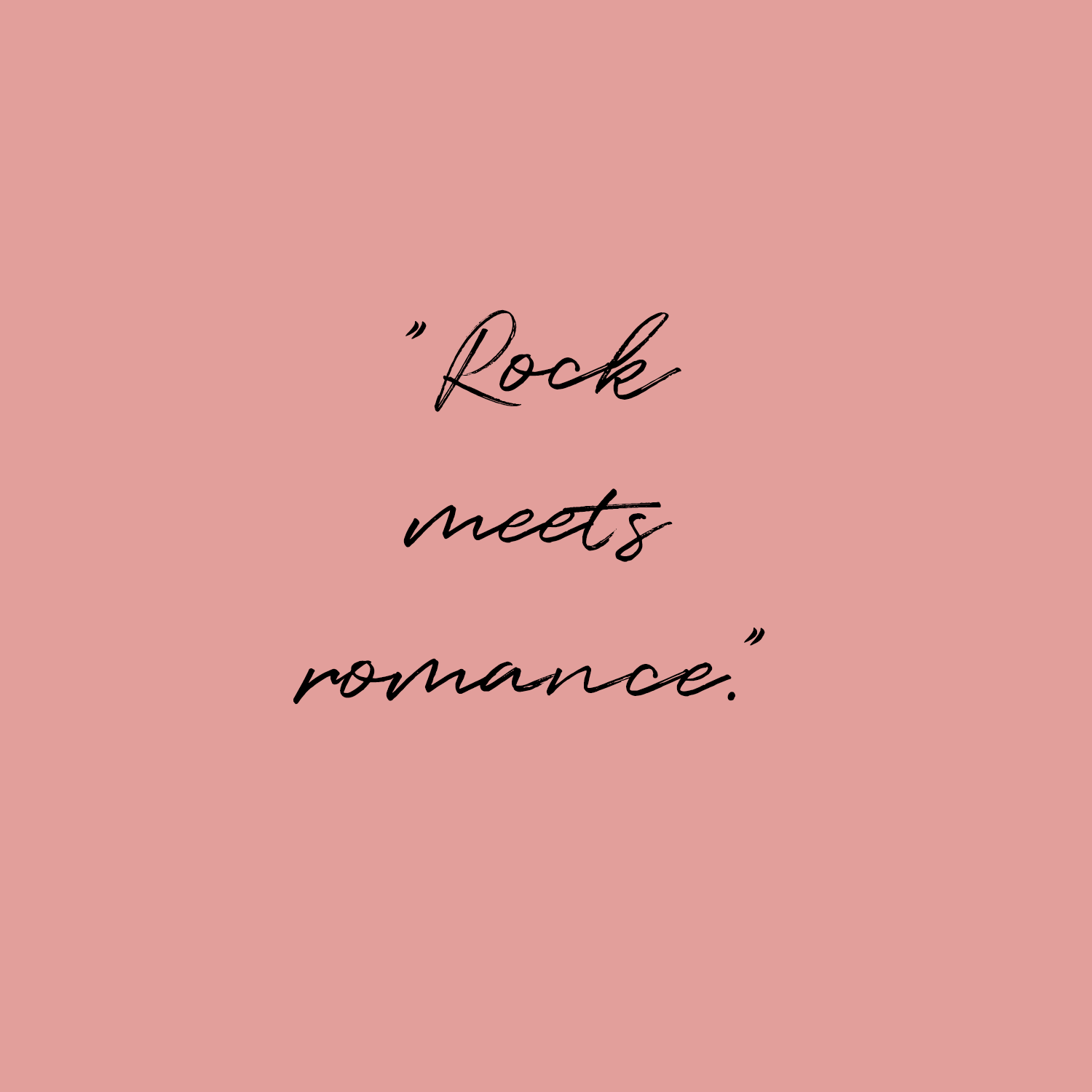Rock meets romance quote on Zadig Voltaire on a blush pink background