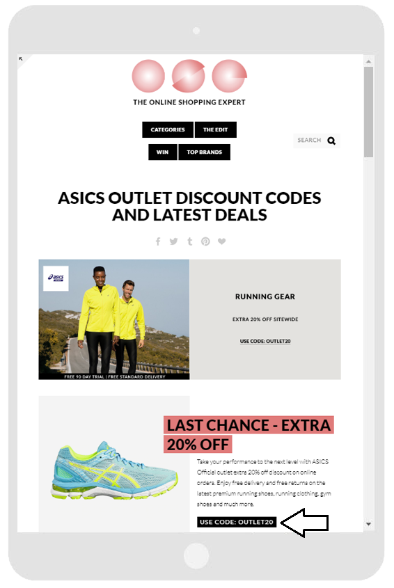 asics 10k discount code