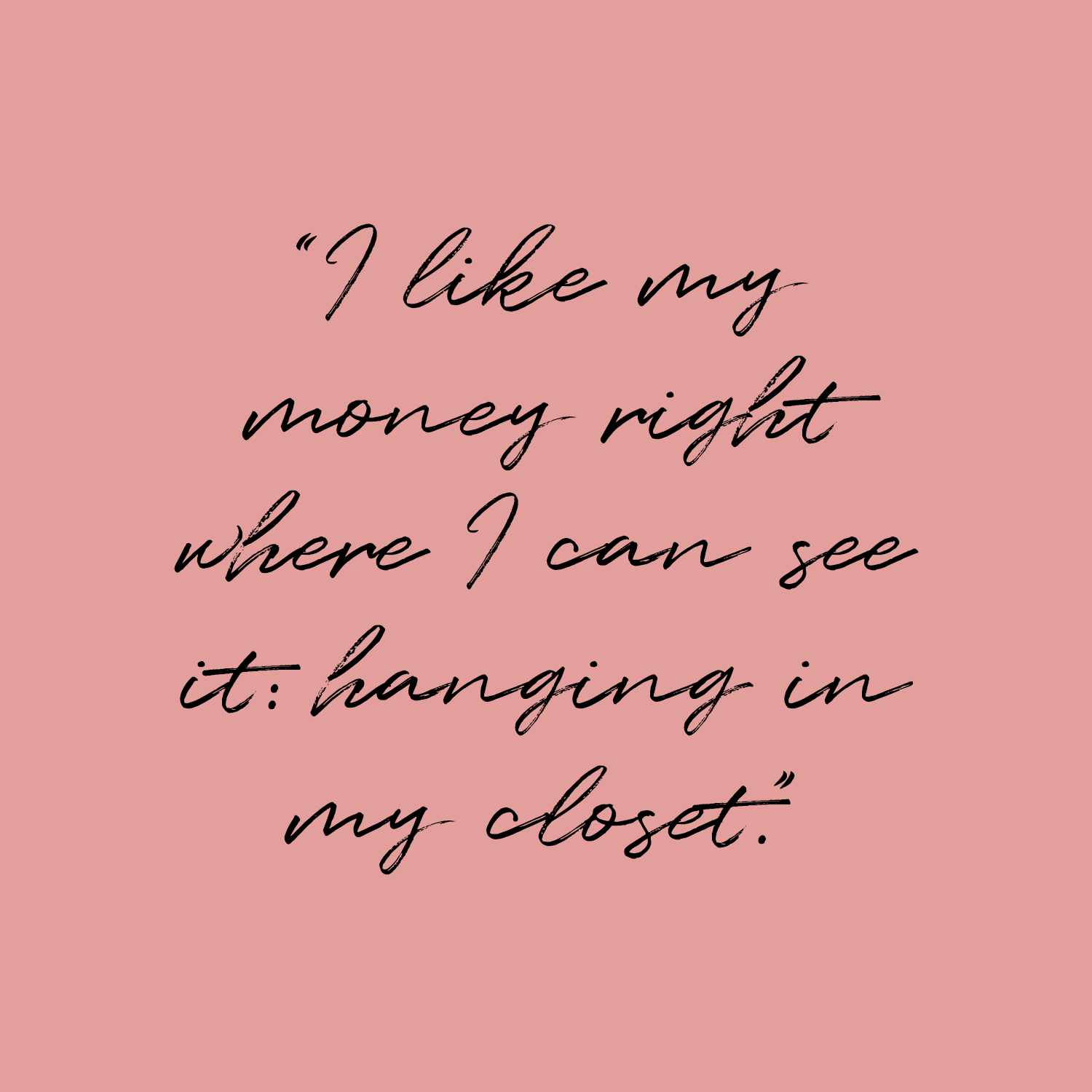 Rock meets romance quote on Zadig Voltaire on a blush pink background