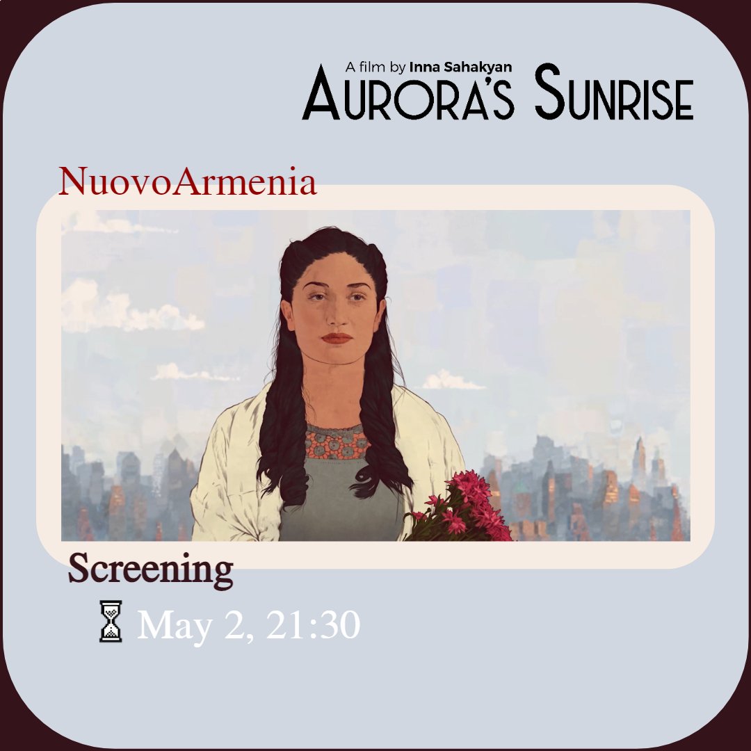 We're excited to welcome you all on Thursday 📅 May 2nd at 21:30 for the Aurora's Sunrise Screening at @agbu_milan 📍
--
Aurora&rsquo;s Sunrise is created by Bars Media Studio (Armenia) in co-production with Gebrueder Beetz Filmproduktion (Germany) &