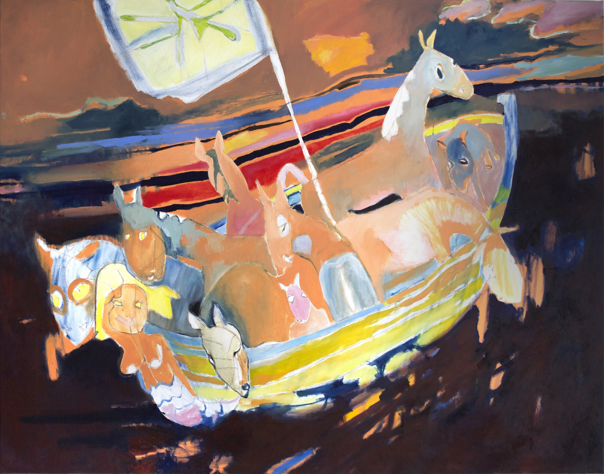 Noah’s Ark oil on canvas, 140 x 120 cm, 2019