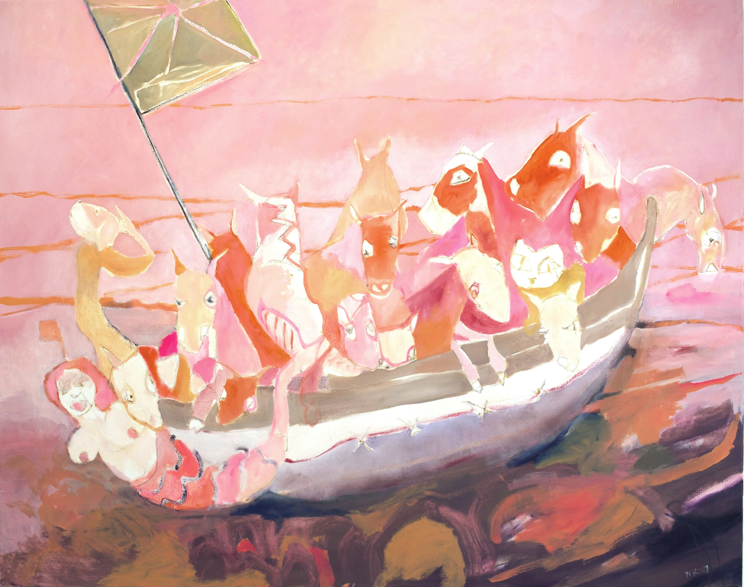  Noah’s Ark II oil on canvas, 140 x 120 cm, 2019 