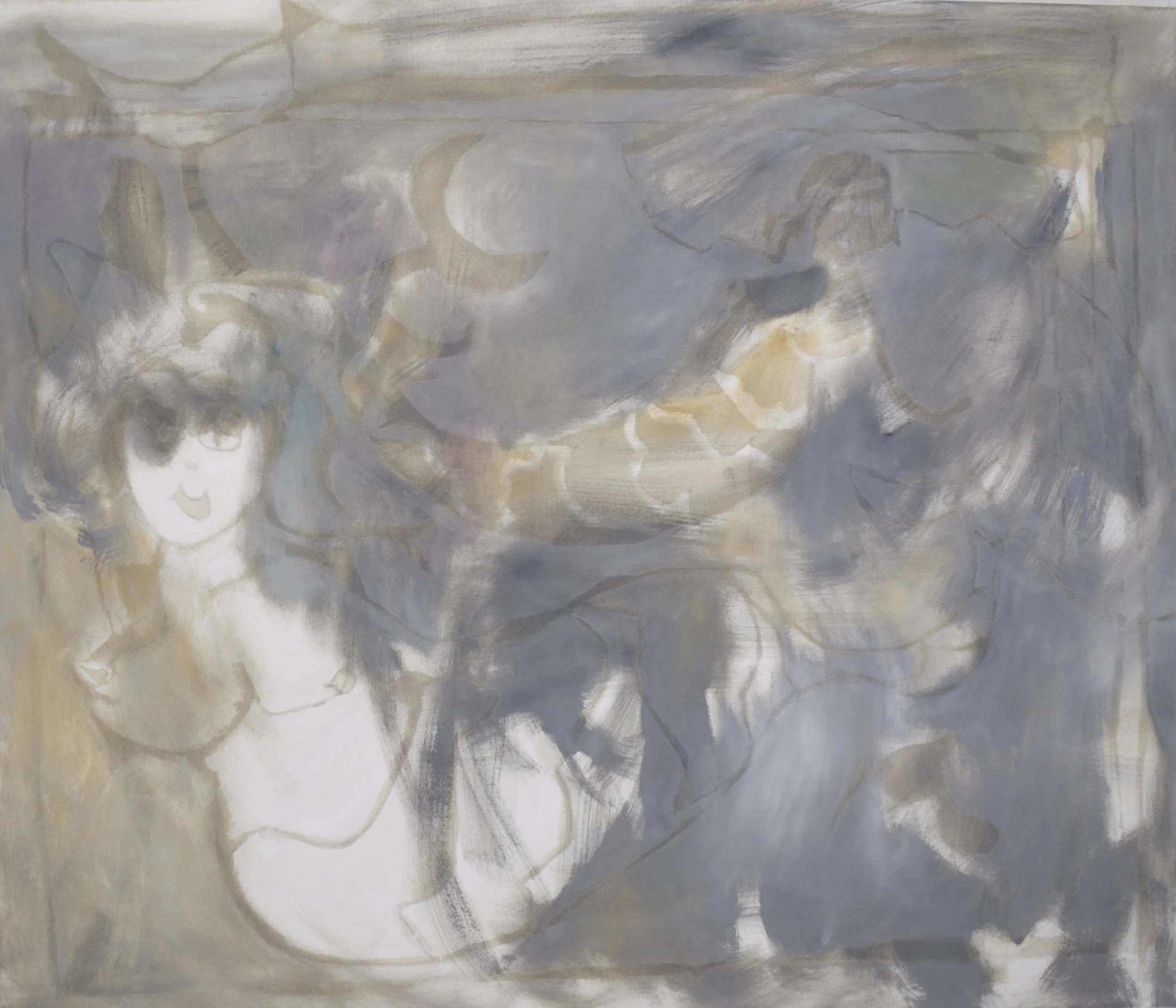 Mermaids oil on canvas, 130 × 110 cm, 2019