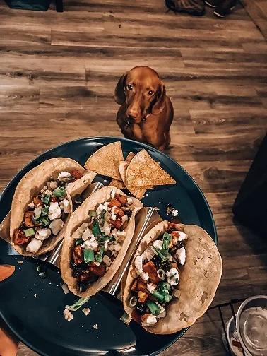HONEY LIME SWEET POTATO BLACK BEAN TACOS
