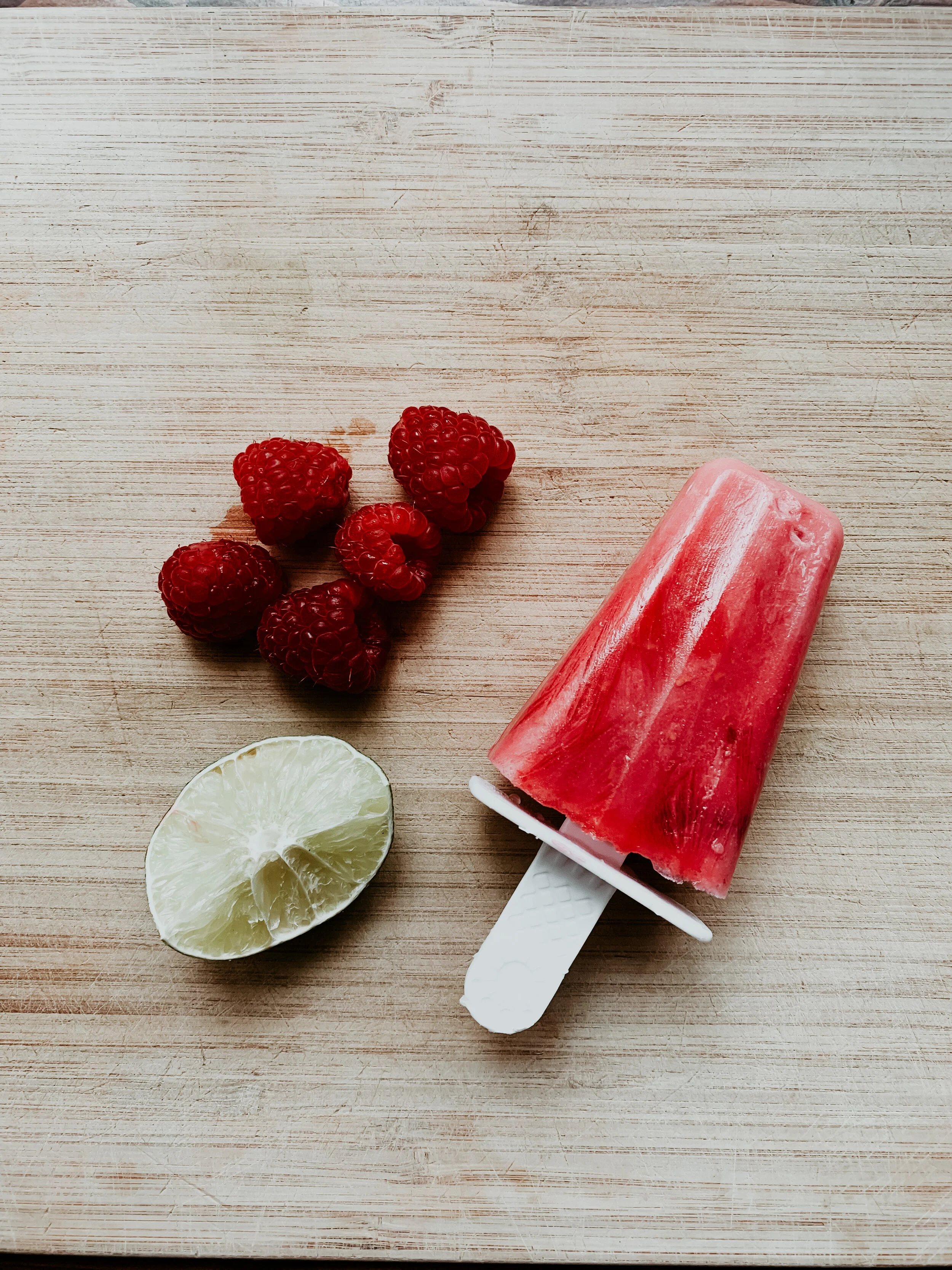 Raspberry Lime Popsicles