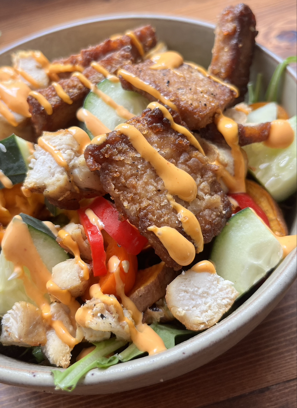 Crispy Tofu Grain Bowl