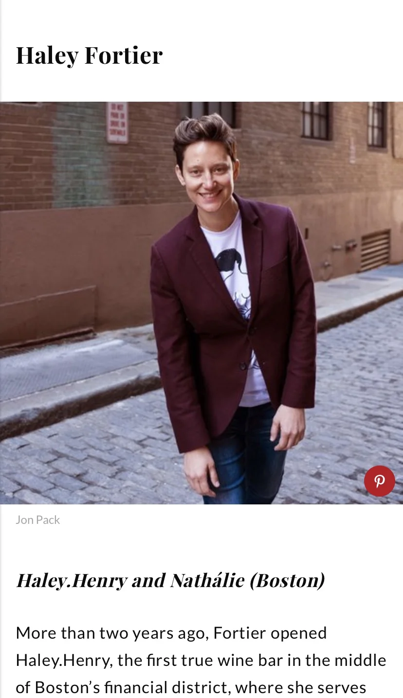 2019 Food &amp; Wine Sommeliers of the year