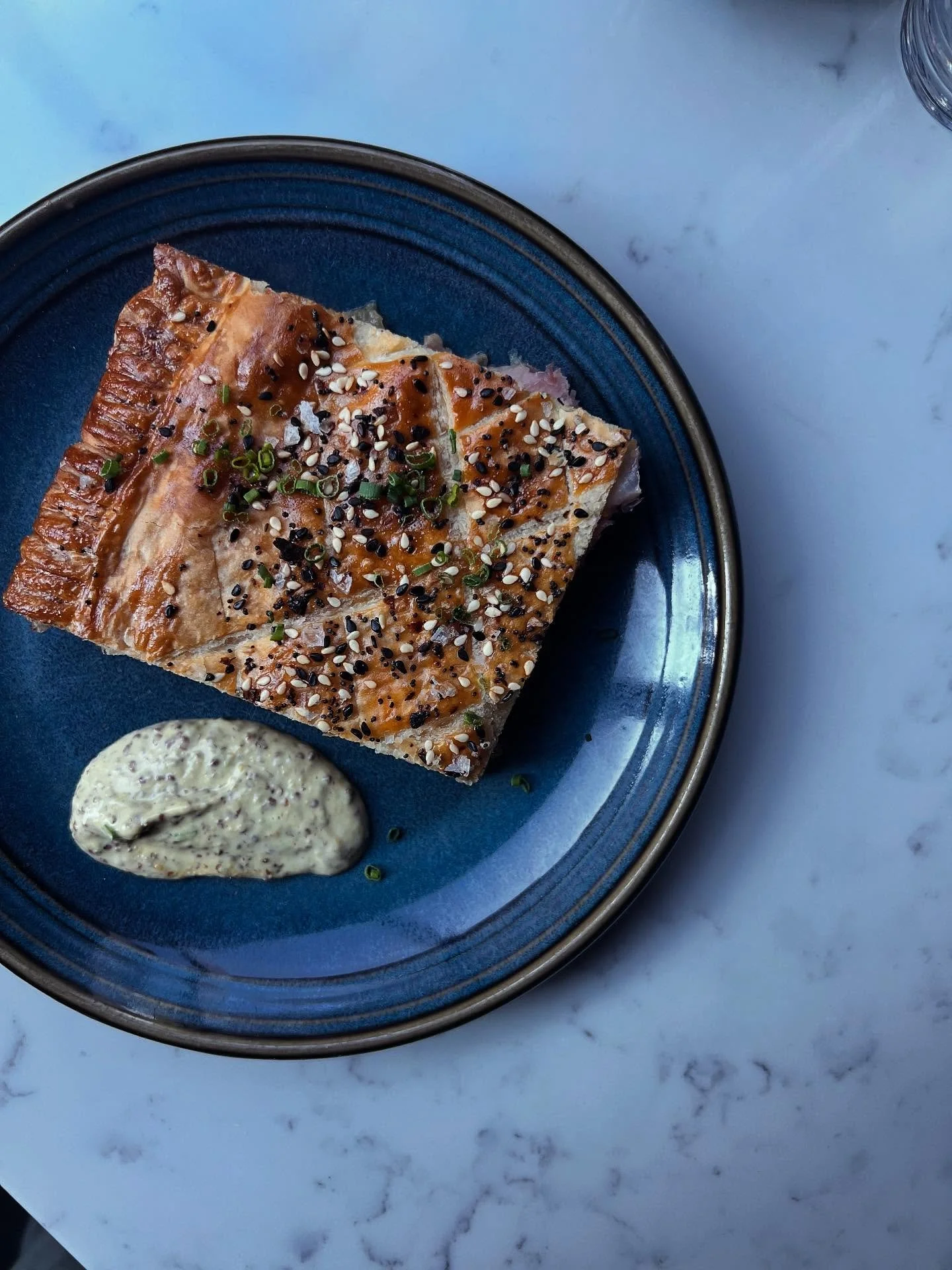 This is DEFINITELY the best thing that you're going to eat this week.  Trust us. We know!!!

From Chef @plantainsupernova_ - a creation called &quot;Pithivier&quot; | composed of caramelized onions, Cabot clothbound cheddar &amp; jamon de Paris  with