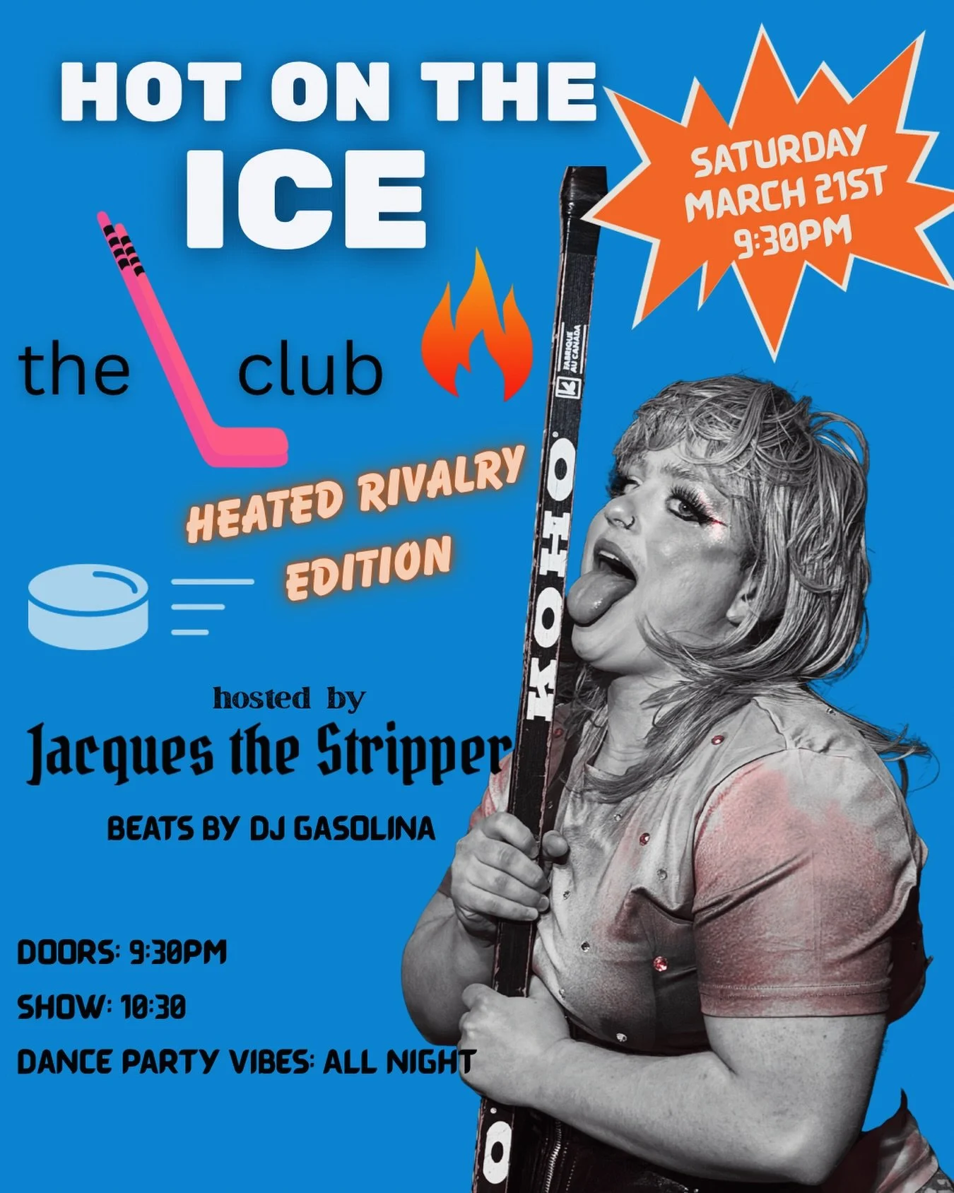 🏒 Coming in HOT&hellip;ON THE ICE 🔥🏒

Saturday, March 21st, the L Club returns 🪩 with a Heated Rivalry edition 👀 inspired by the beloved hockey romance series. 👨🏻&zwj;❤️&zwj;👨🏼 Expect drag, drama, and a little locker-room tension. 🥅🏒🔥

Ho