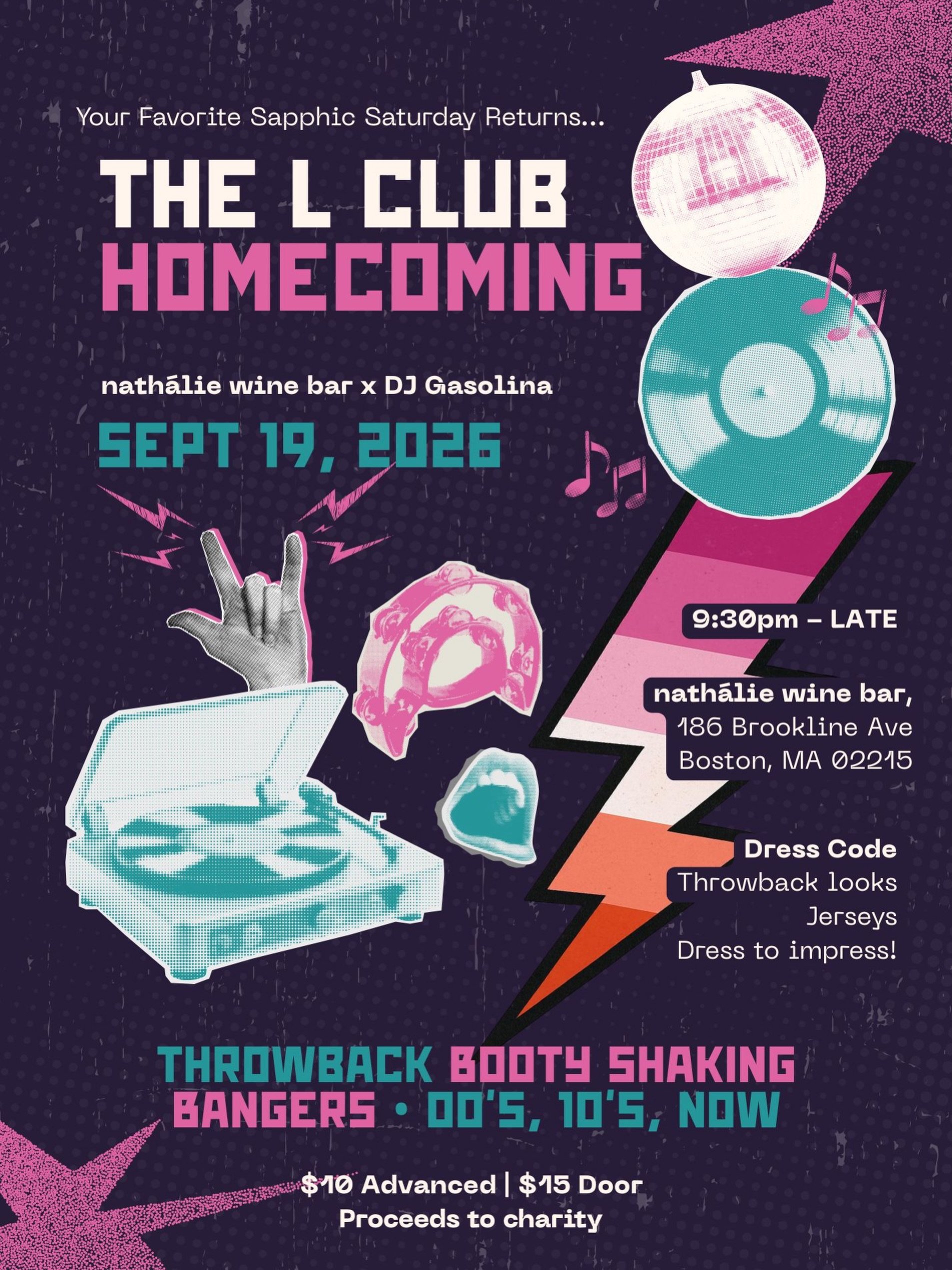 💋 09.19 - The L Club returns 🌈 

We&rsquo;re back after summer break and channeling back to school energy 🤓 to bring you a set list of contemporary hits and music millenials had no business dancing to in a gym (think Petey Pablo, Pussycat Dolls, L