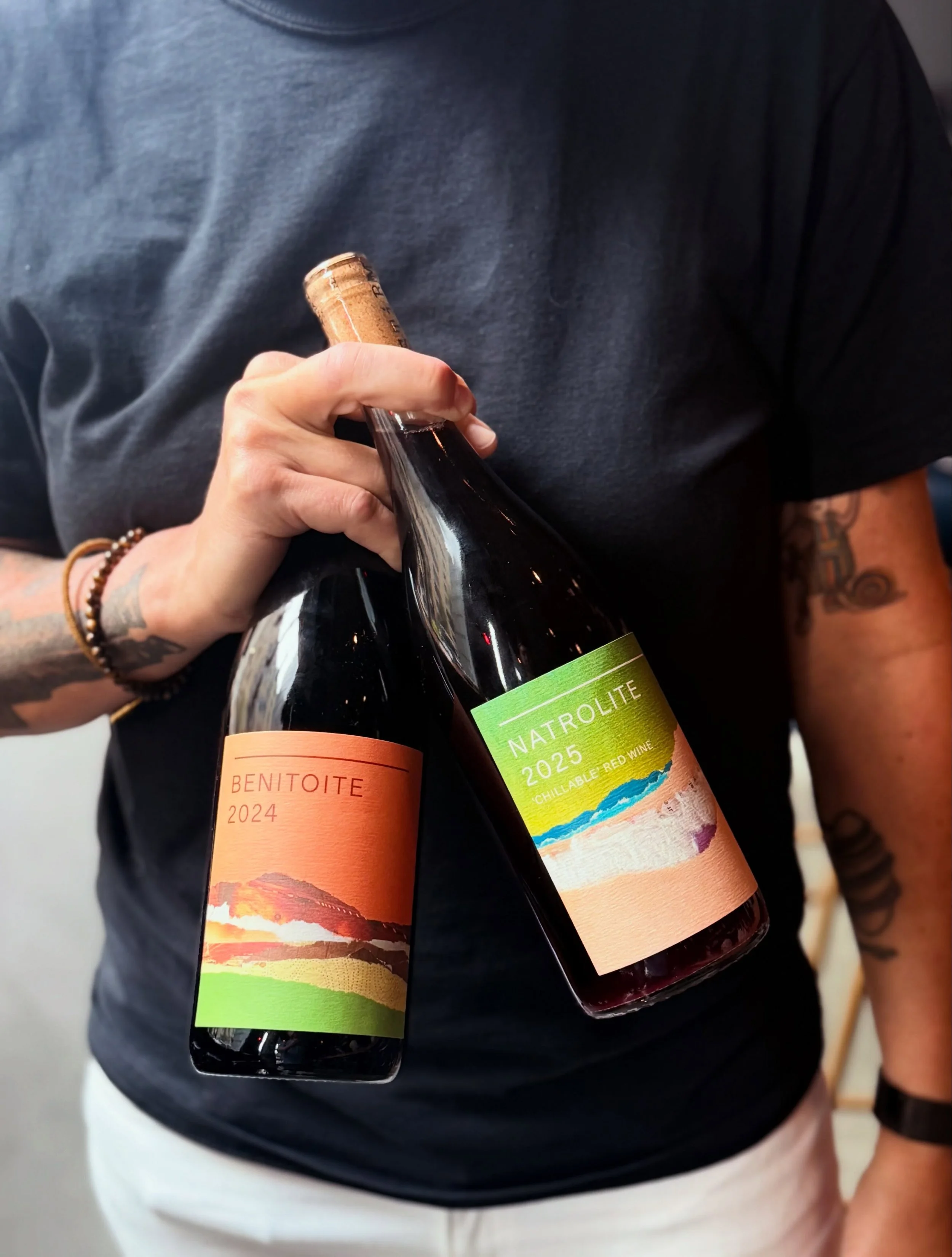 @stirmwineco in the house ✌🏼

"Natrolite" | a chillable red blend of Cabernet Pfeffer, Riesling &amp; Pinot Noir 

"Benitoite" | a red blend of Cabernet Pfeffer, Negrette &amp; Zinfandel 

Double trouble in a bottle and attitudes