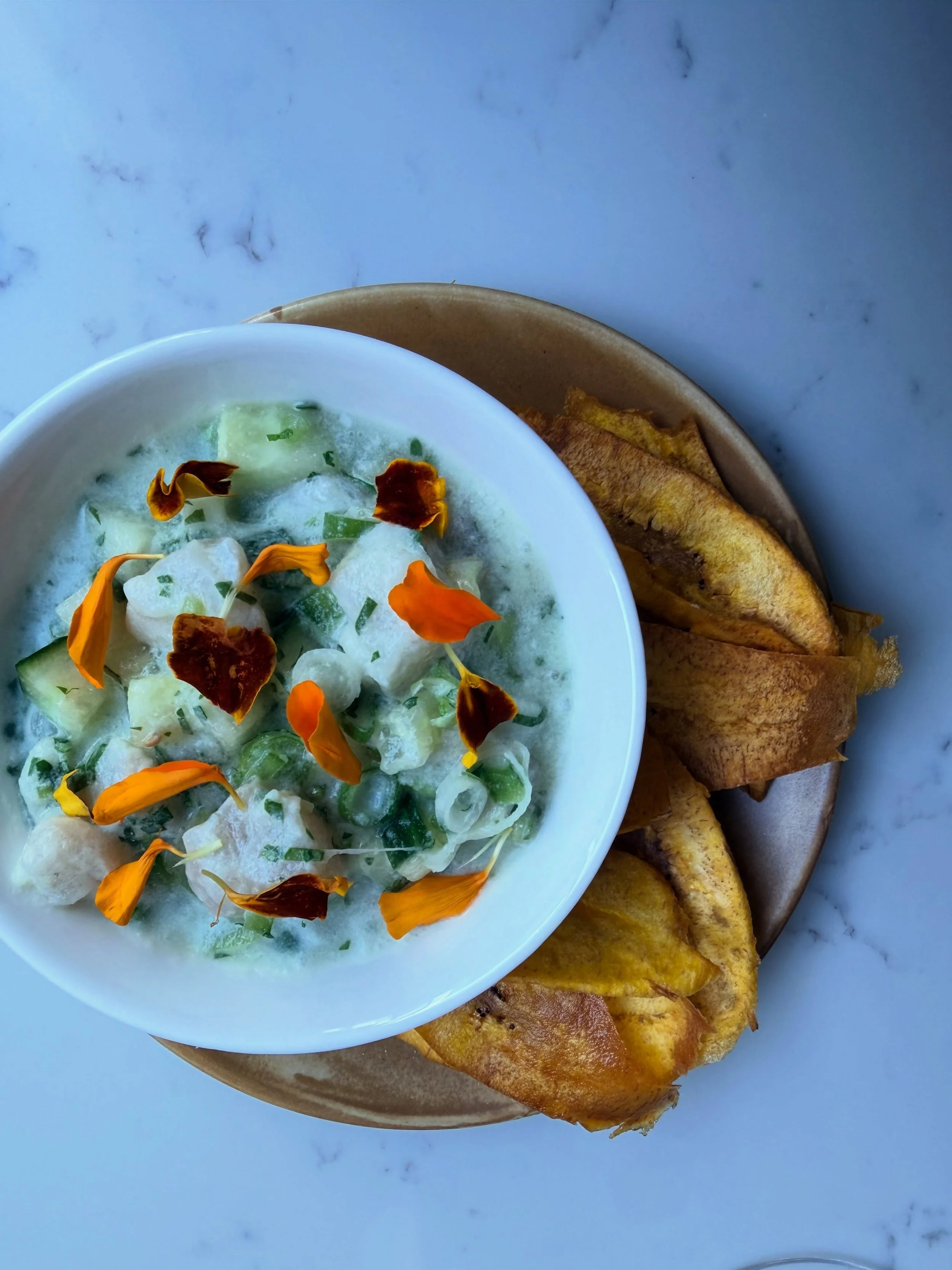 .
😳HOLY SHIT😳
Red Snapper Ceviche | honeydew melon aguachile, green tomato, coconut + plantain chips | made by Chef @plantainsupernova_ 
#thisissofreakinggood 

#thisishowwedoit #ticktick #BOOM💥