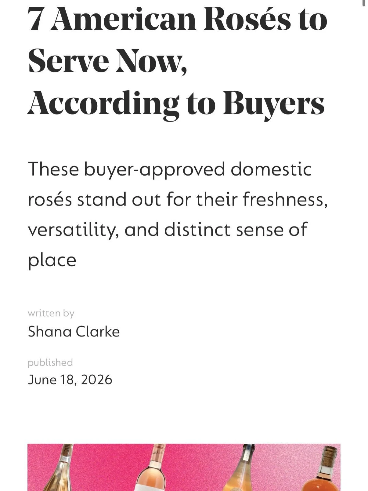 Ros&eacute; season is in full swing &amp; our own, @orangeisthenewrose_  got to chat with @sevenfiftydaily about her favorite pick for the summer!!! ☀️ 🍷 🌊 👙 🍓 

Read the article &amp; then get your ass to the bar! We'll keep all our ros&eacute;s