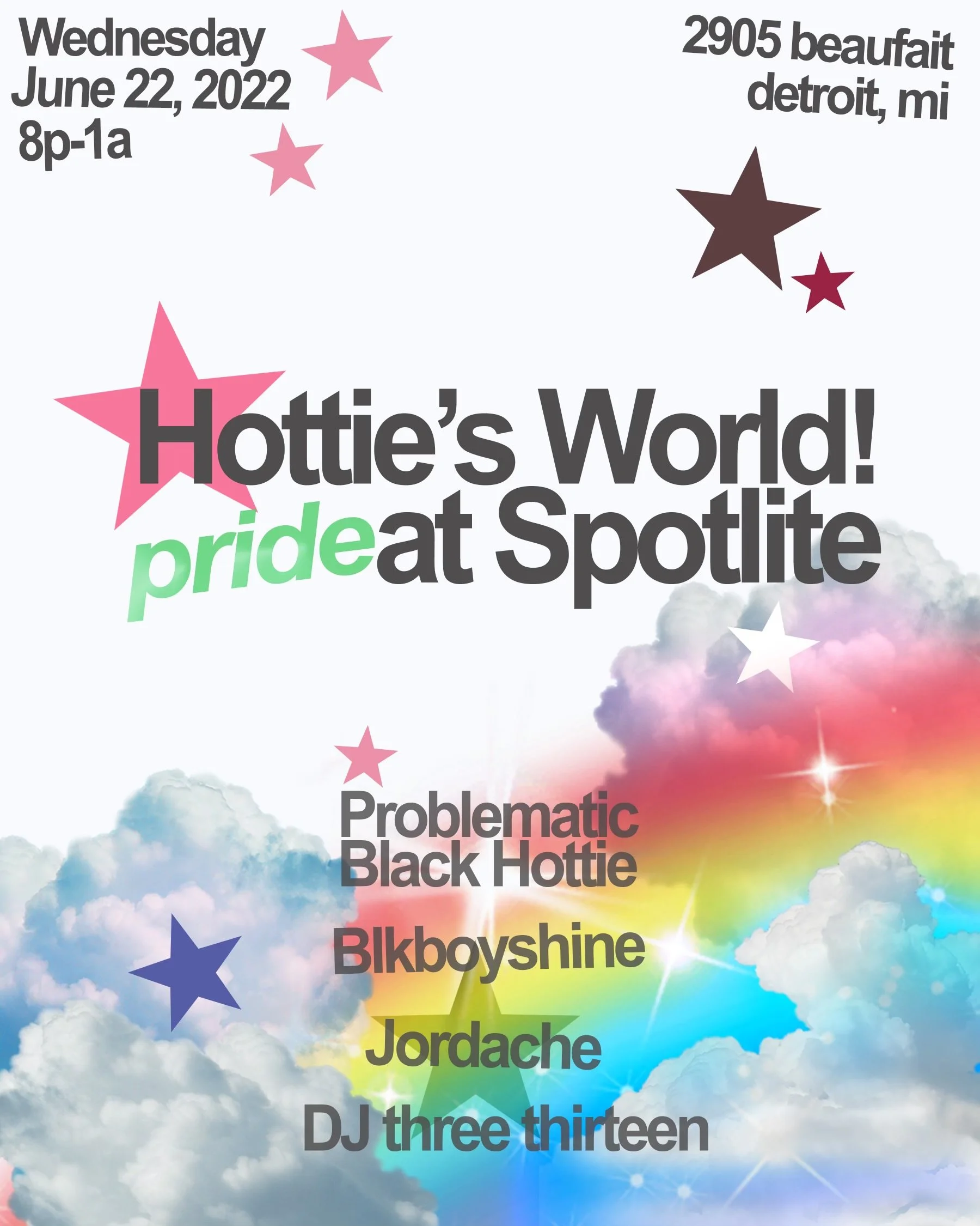 06/22: HOTTIE'S WORLD! PRIDE AT SPOTLITE