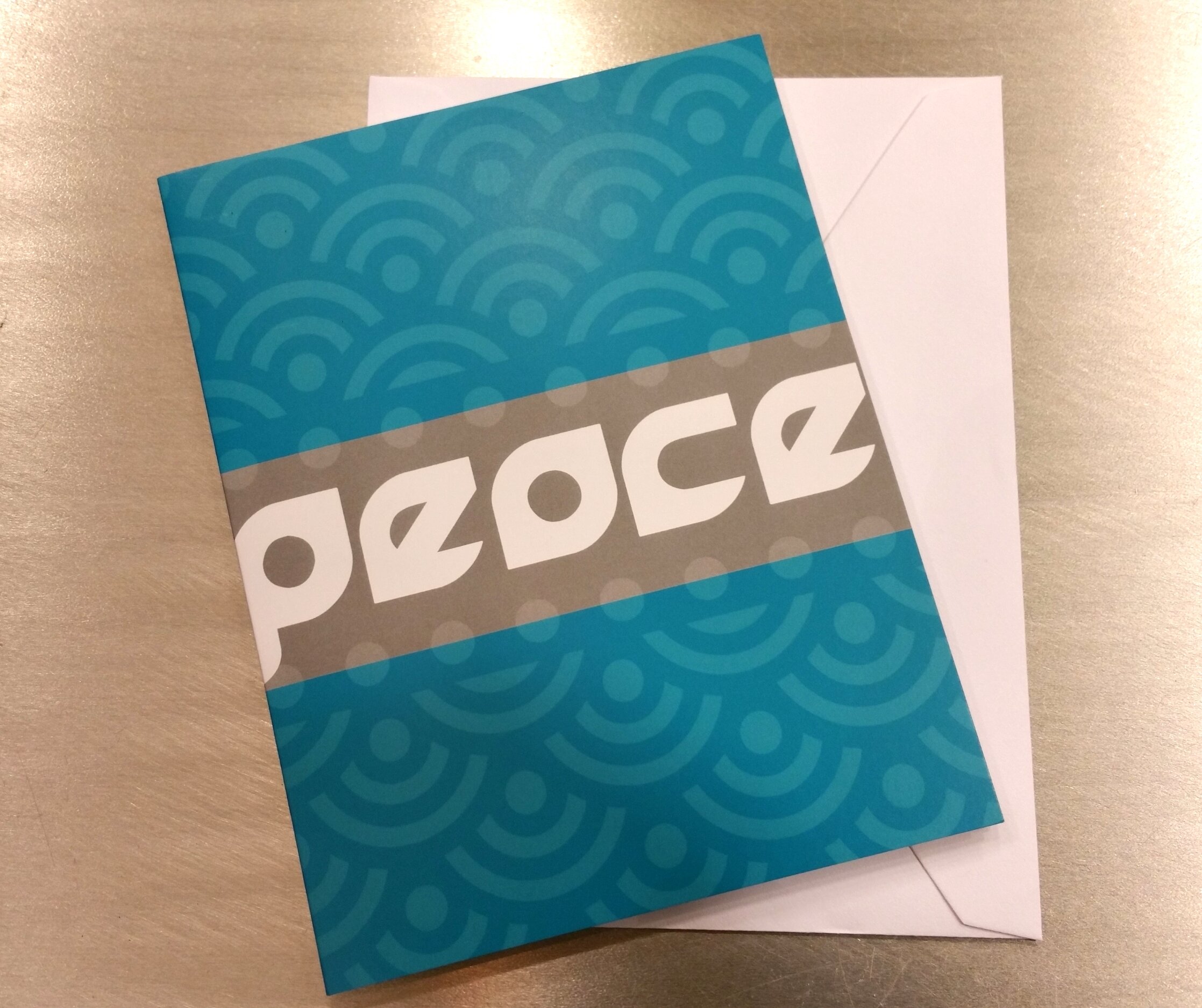 For Such A Time "PEACE" (TEAL) GREETING CARD