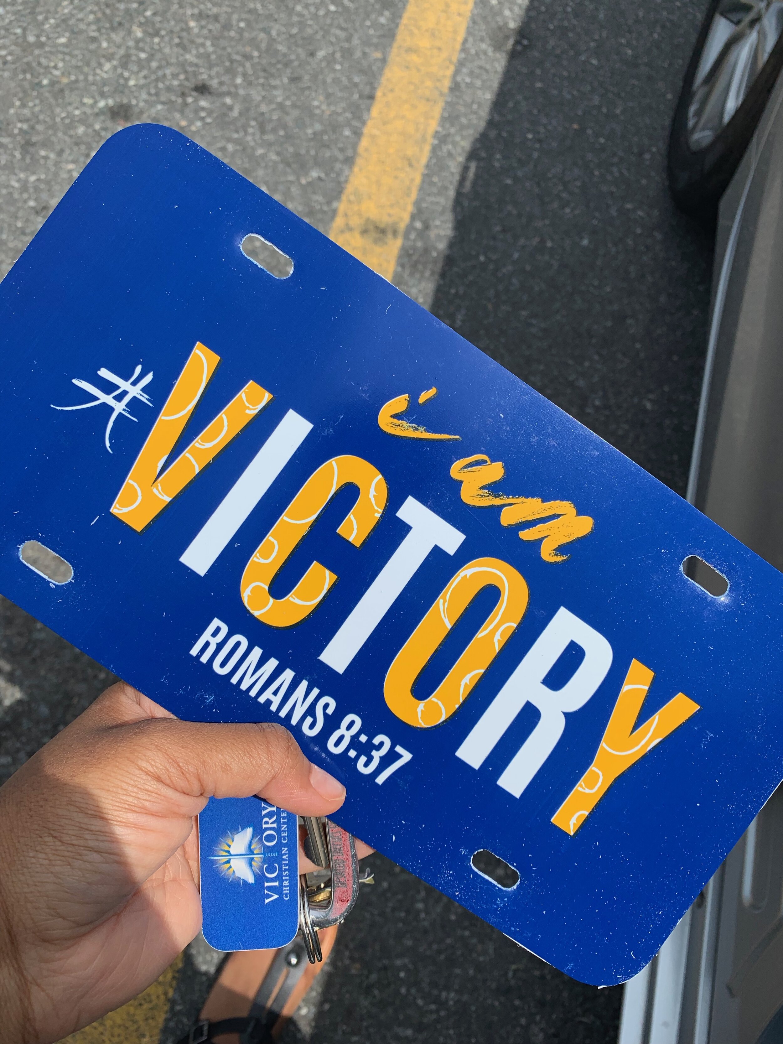 I AM VICTORY Car Plate