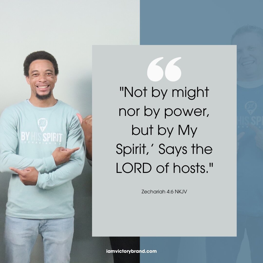 &quot;So he answered and said to me: &ldquo;This is the word of the LORD to Zerubbabel: &lsquo;Not by might nor by power, but by My Spirit,&rsquo; Says the LORD of hosts.&quot; - Zechariah 4:6 NKJV⁠
⁠
#IAMVICTORY #ByHisSpirit #LongsleeveTshirt #WearT