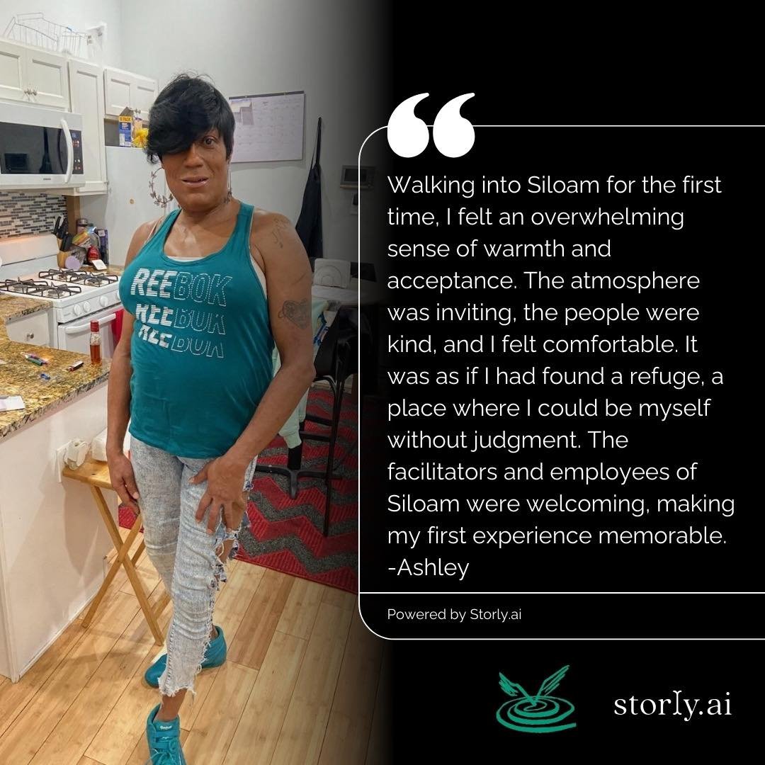 Ashley's Journey with Siloam ✨

Meet Ashley. Her life was transformed by Siloam, showing the power of community support.

Ashley found hope at Siloam.

Ashley's journey is a testament to resilience and the life-changing impact of organizations like S