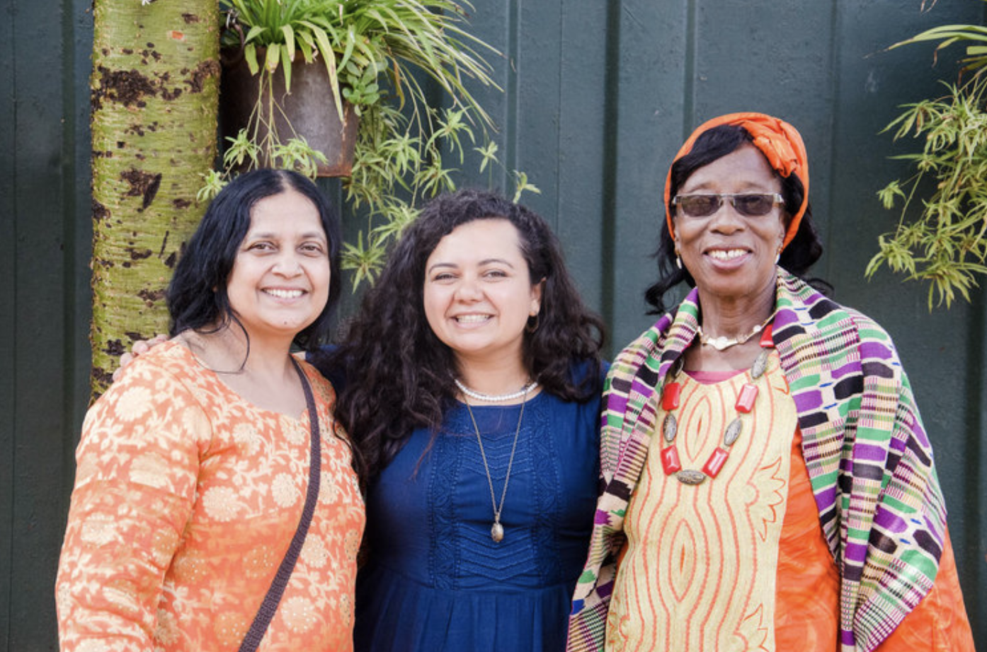 Madeleine is on the left, with Lavanya (right) and Marie (center) at our Gather Tirzah Conference in June 2017.