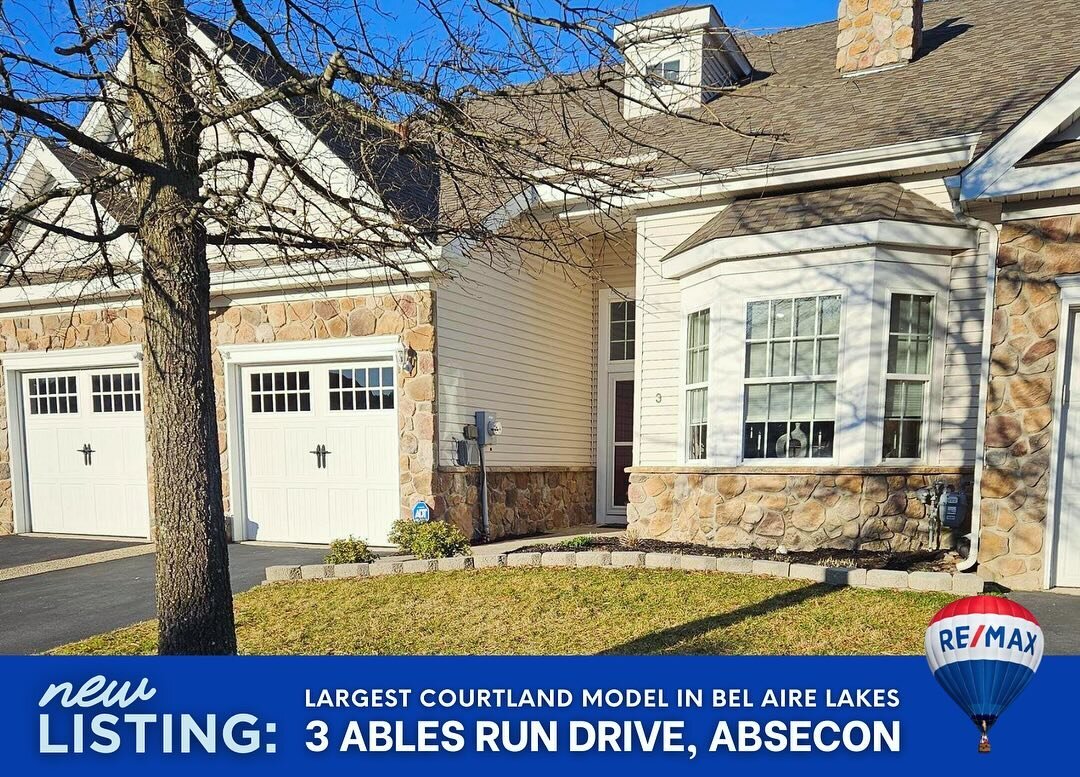 NEW LISTING: The largest &amp; most spectacular Courtland model in Bel Aire Lakes! 🦆

&mdash; 3 Ables Run Drive, Absecon 🏡
&mdash; 3 🛌 |  2.5 🛁 |  Offered at $325,000
&mdash; Presented by Gail Newman 👩&zwj;💻

Welcome to your new home in Bel Air