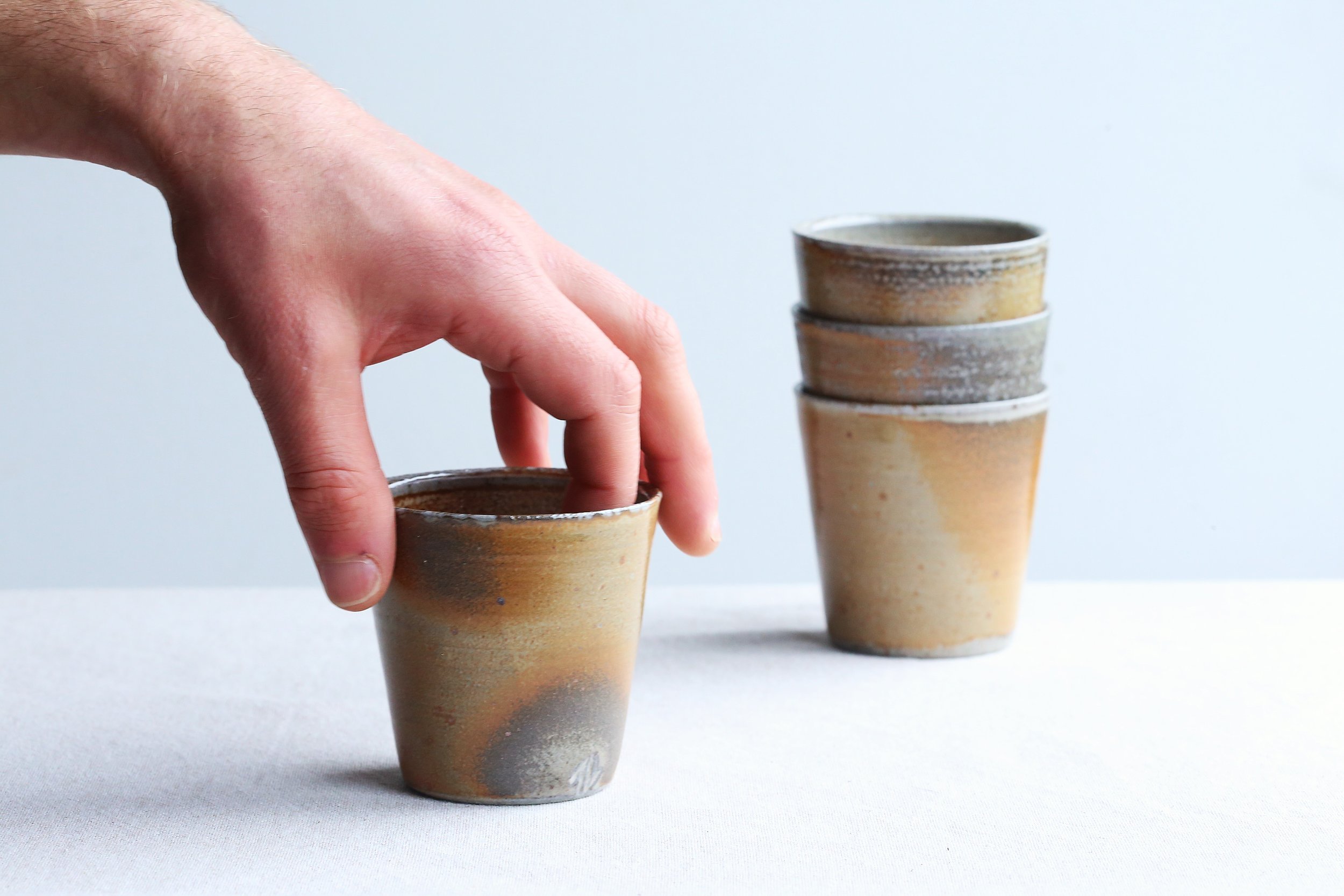 Soda Fired Tumblers - Set of Four