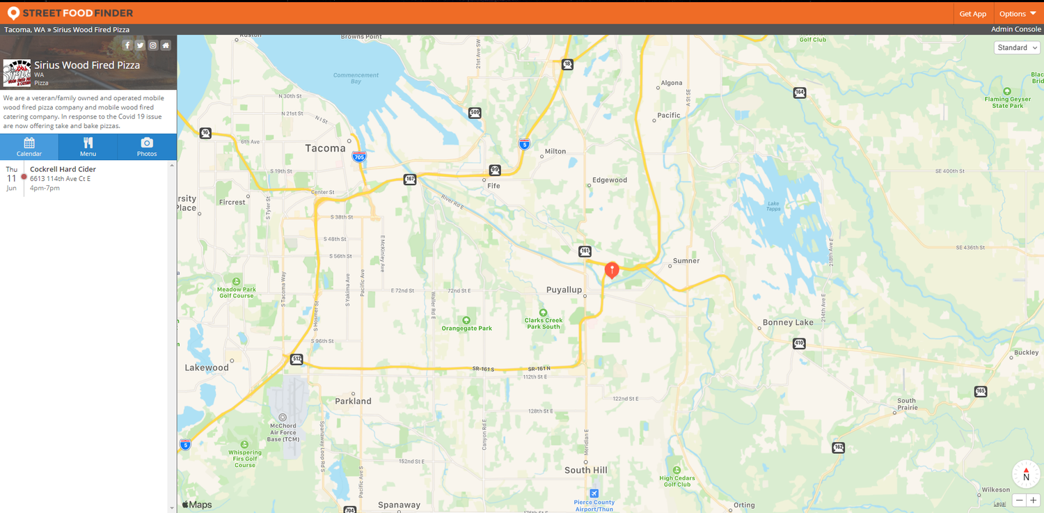 Our schedule — Sirius Wood Fired PIzza