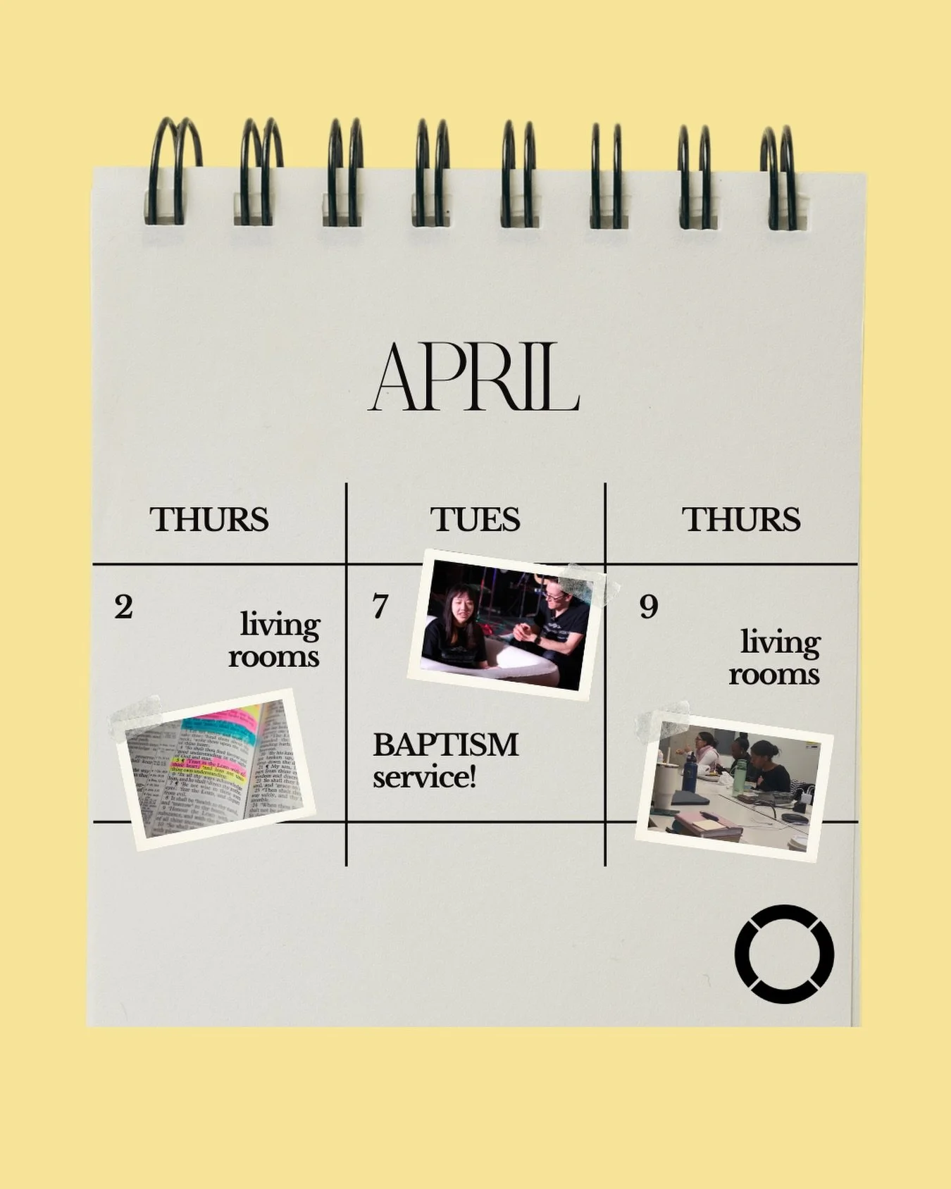 Already April?

The semester is winding down but we have a few more opportunities to connect before exams!