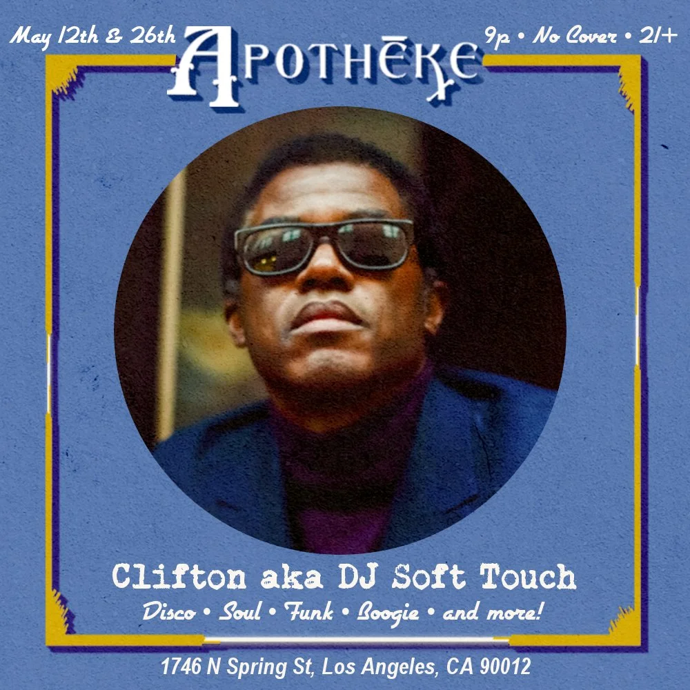 2nd & 4th Fridays at Apotheke w/ Clifton aka DJ Soft Touch