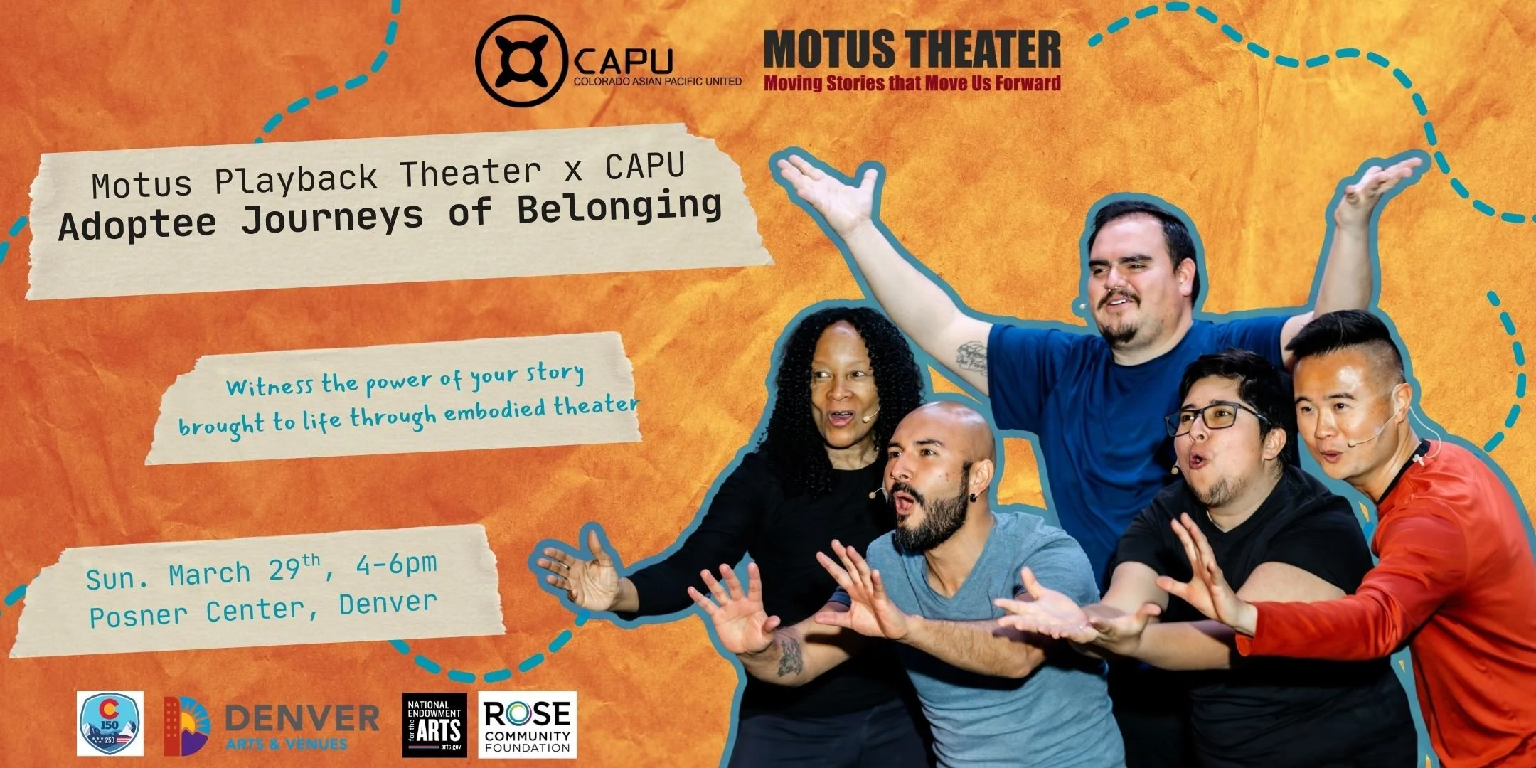 Motus Theater &amp; CAPU Present: Motus Playback: Adoptee Journeys of Belonging