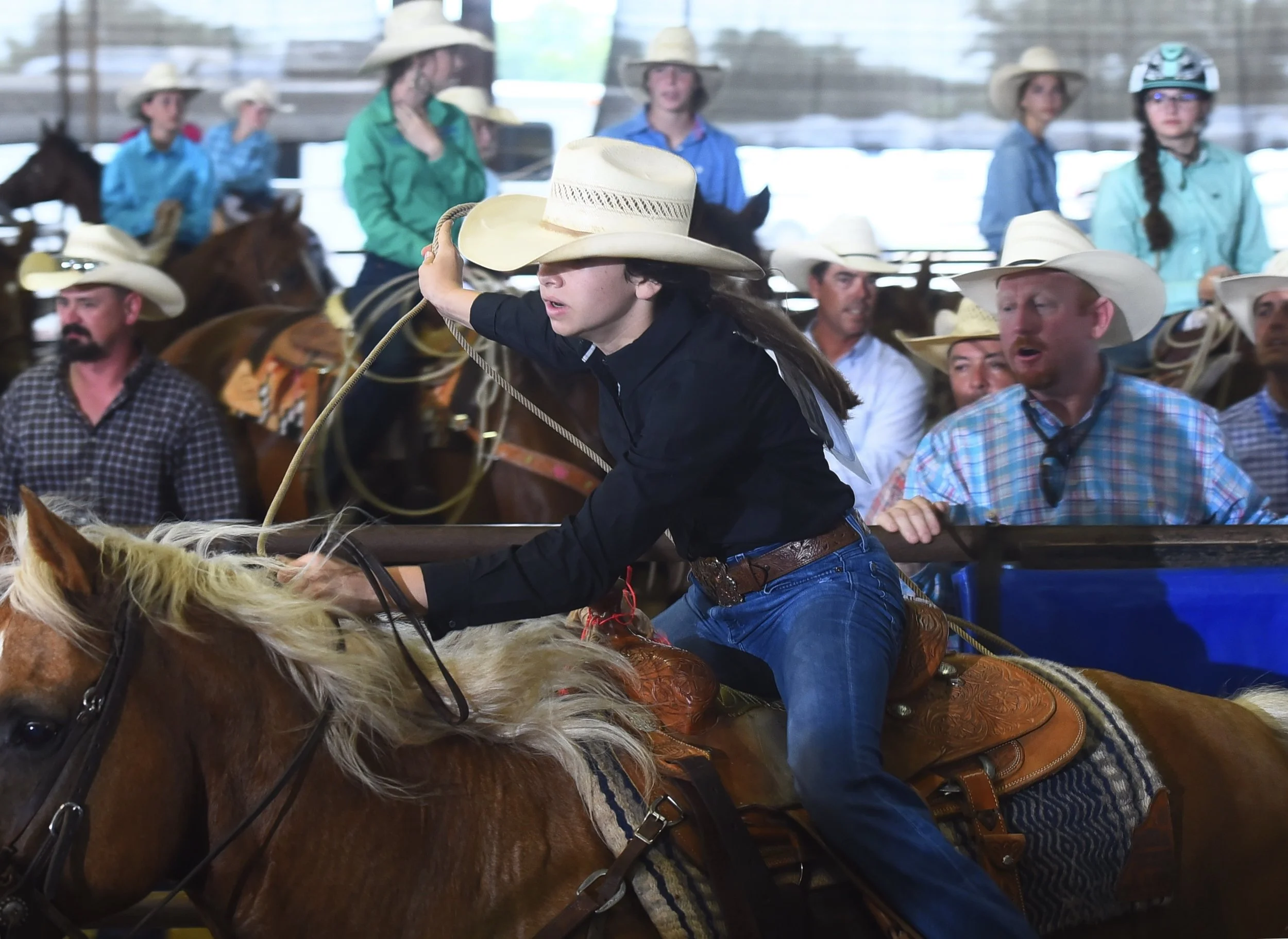 Ellie Schreck at Texas Junior High Rodeo Association State Finals. (Photo provided by Carole Schreck.)