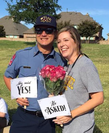 Wylie Fire Captain, Rob Nishiyama, proposed to Stephanie Seale, a fourth grade teacher at Whitt during a fire drill. Seale has taught at Whitt for 11 years.
