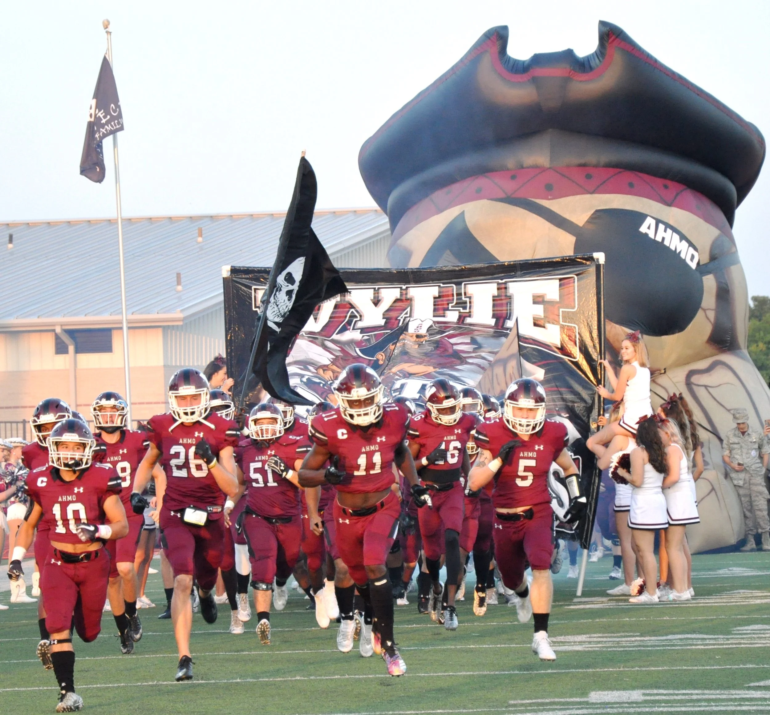 Wylie Pirates take the field against Garland Owls.