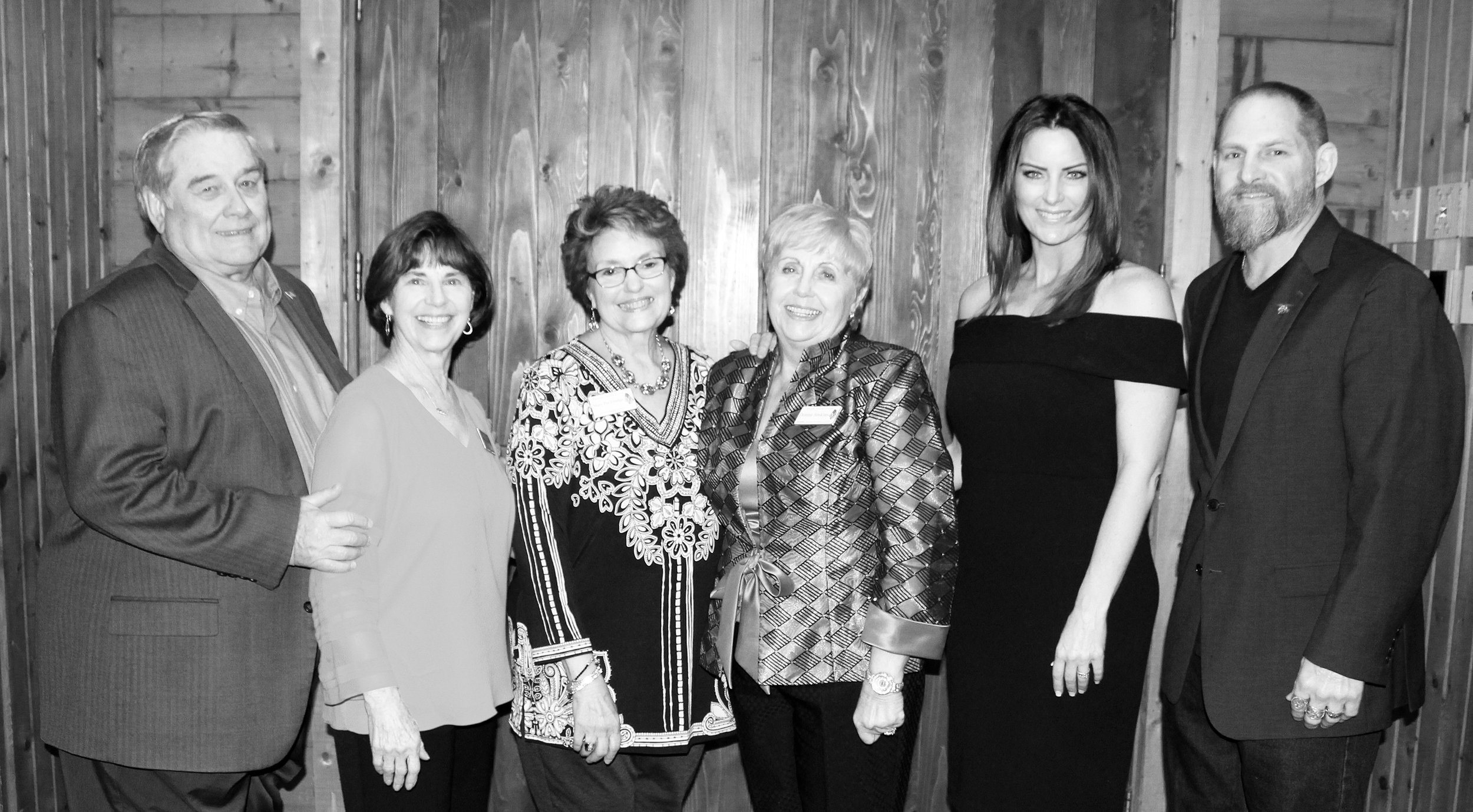 (From left) Lou and Sue Diamond, Mary Pat Elledge, Donna Jenkins, Natalie Woods and Scott Phillips.