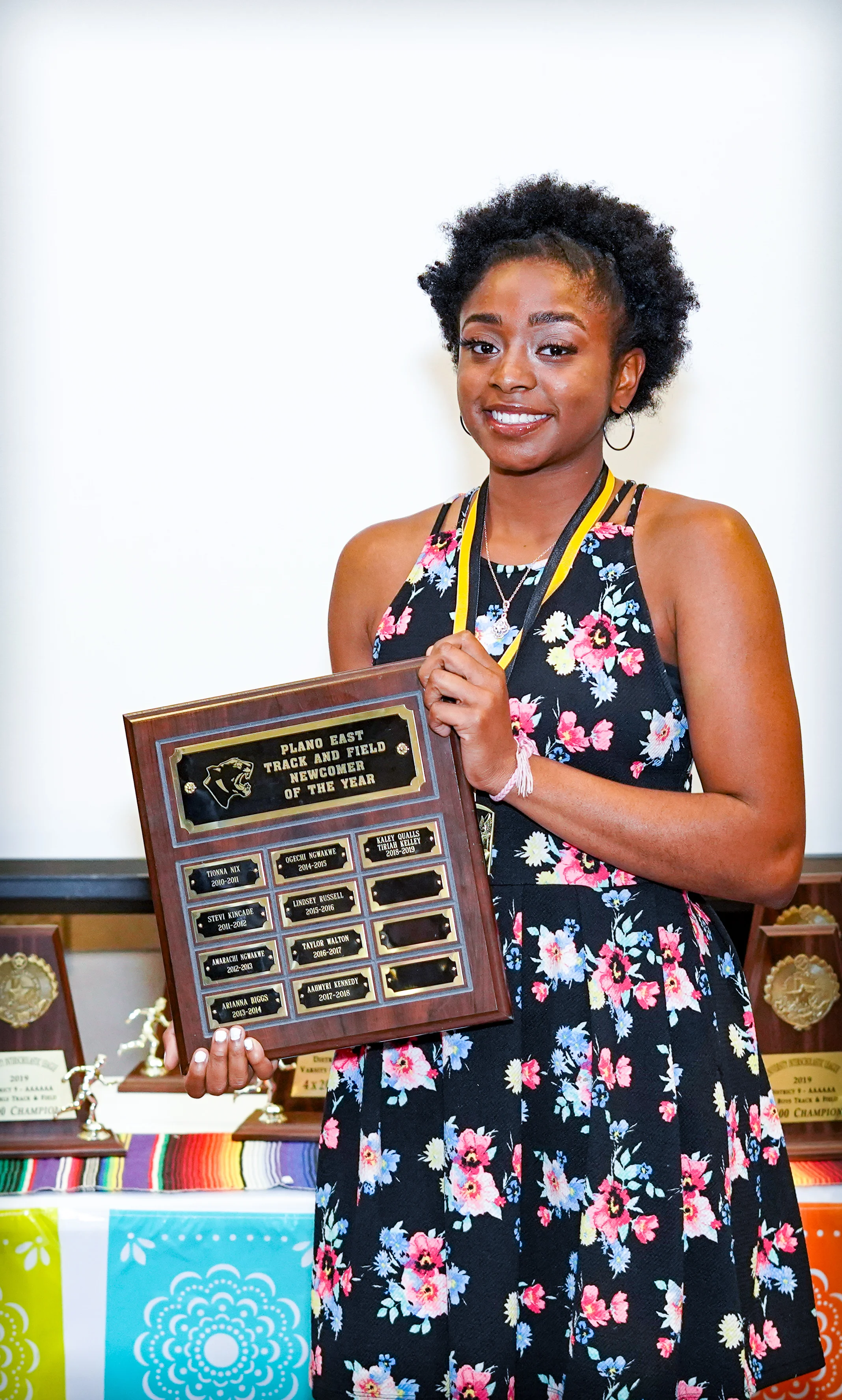 Tiriah Kelley (pictured) and Kaley Qualls share the Newcomer of the Year award.