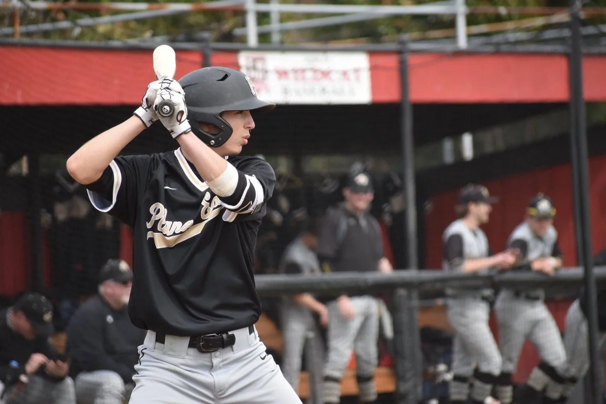 Wearing jersey #1 for the Panthers this season, freshman Caleb Bergman started for the Varsity outfield and received 1st team all district honors.