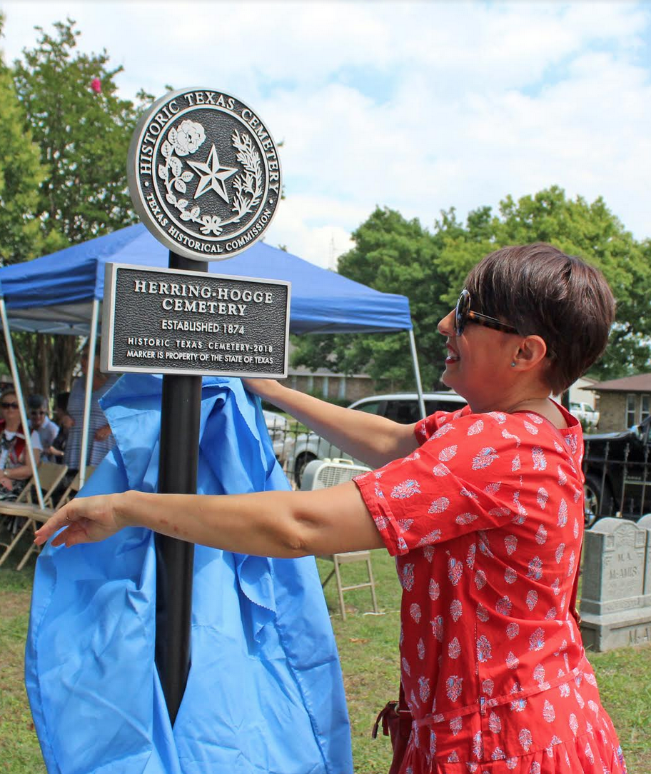 1. Ruth Gordillo unveiled the state marker.