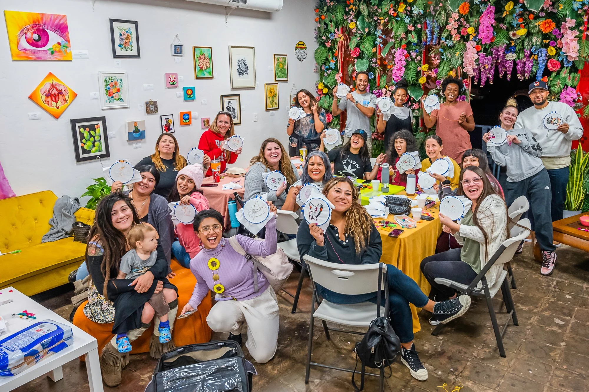 Dani @thisgirlhugstrees and Claudia @sewloka co-host FREE COMMUNITY WORKSHOP "Sip &amp; Stitch" at The Church of Herbalism @thechurchofherbalism