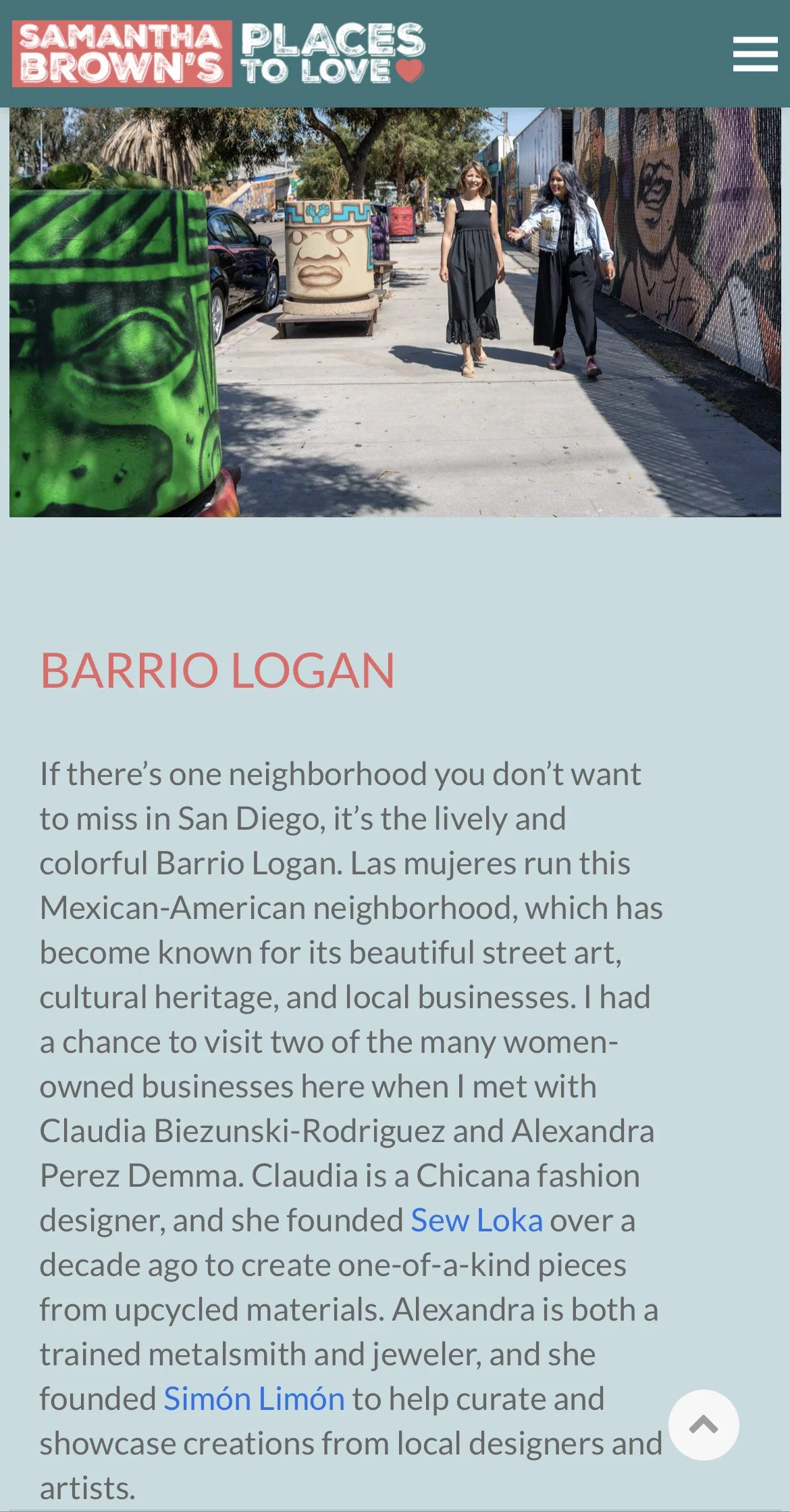 Sew Loka featured on PBS - Samantha Brown's "Places to Love"