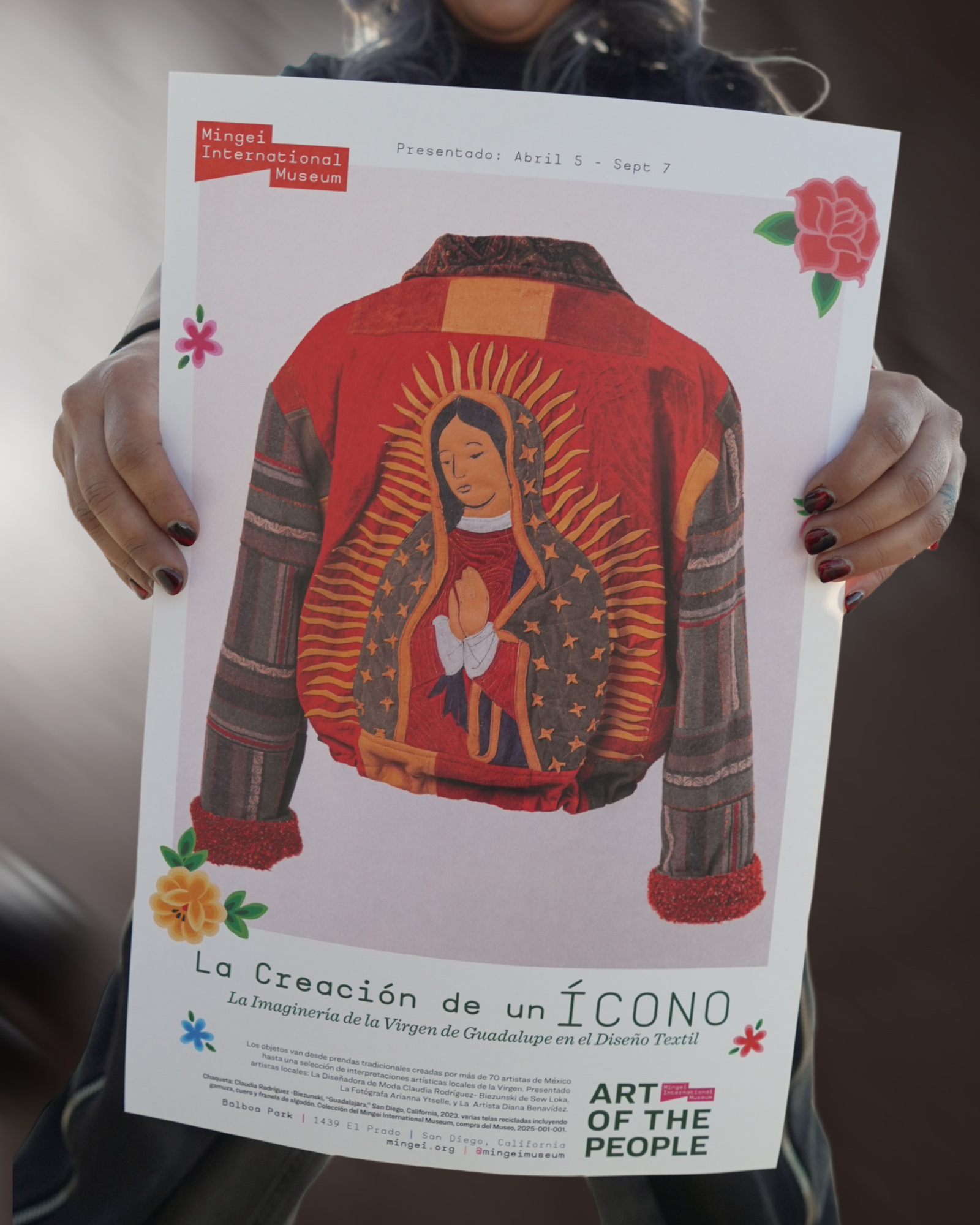 Sew Loka's Virgin of Guadalupe Jacket exhibited in "Fashioning an Icon" - Mingei Museum (4/5/25)