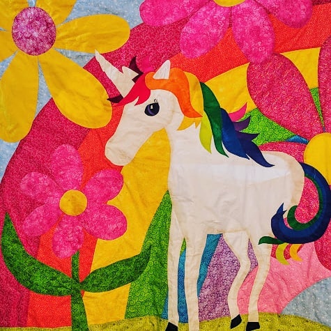 Magical Unicorn #quilt, pattern by Becky Goldsmith