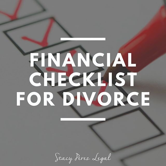 Follow the link in our bio @stacyperezlegal for some bite sized tips on how to organize your finances before or during a divorce&hellip; 
#divorcesupport #divorcehelp #divorcelawyer  #smartfinancialdecisions #financialchecklist  #tampalawyer #tampadi