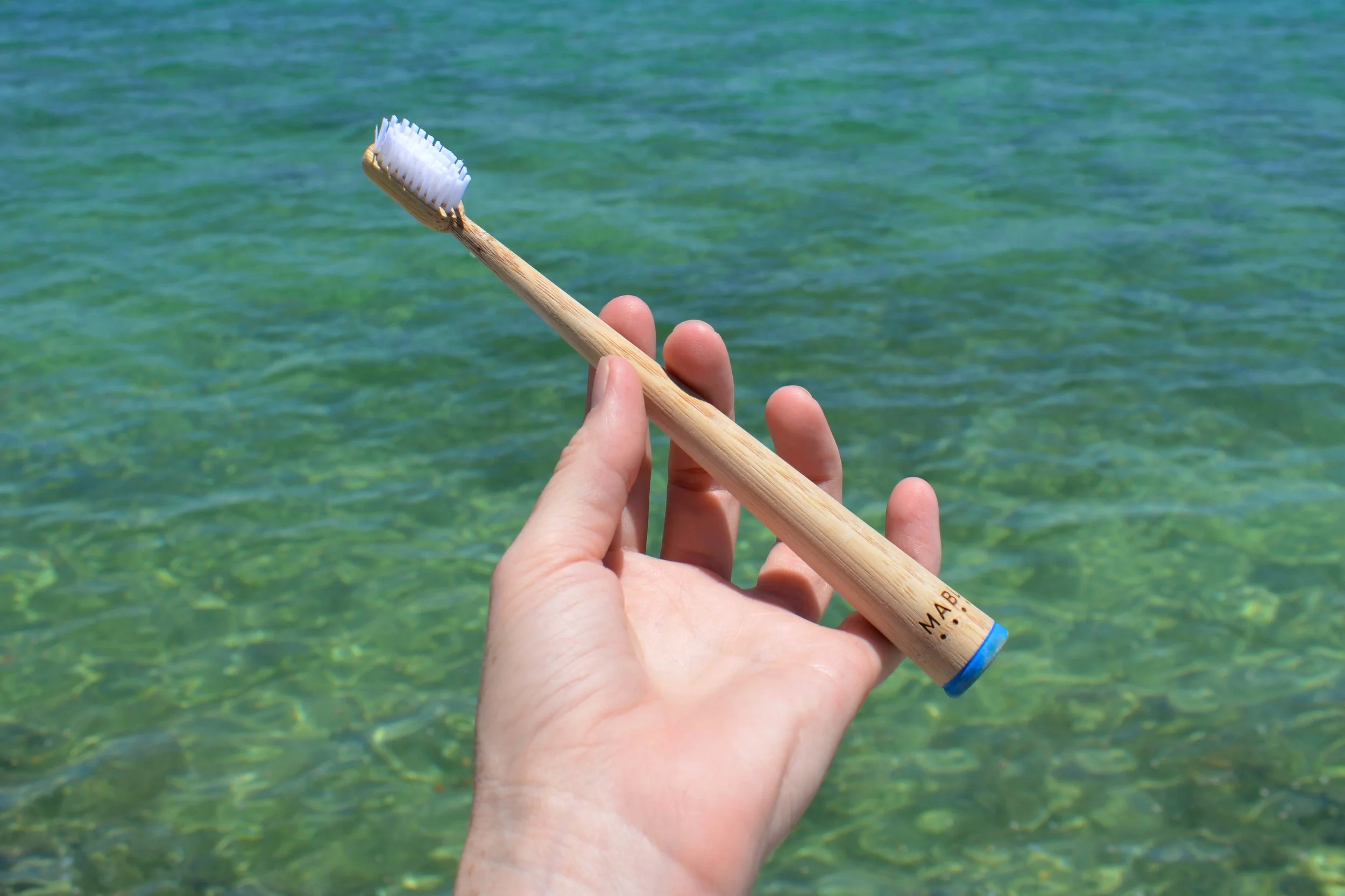 Brushes have biodegradable handles, plastic-free packaging and nontoxic ingredients.