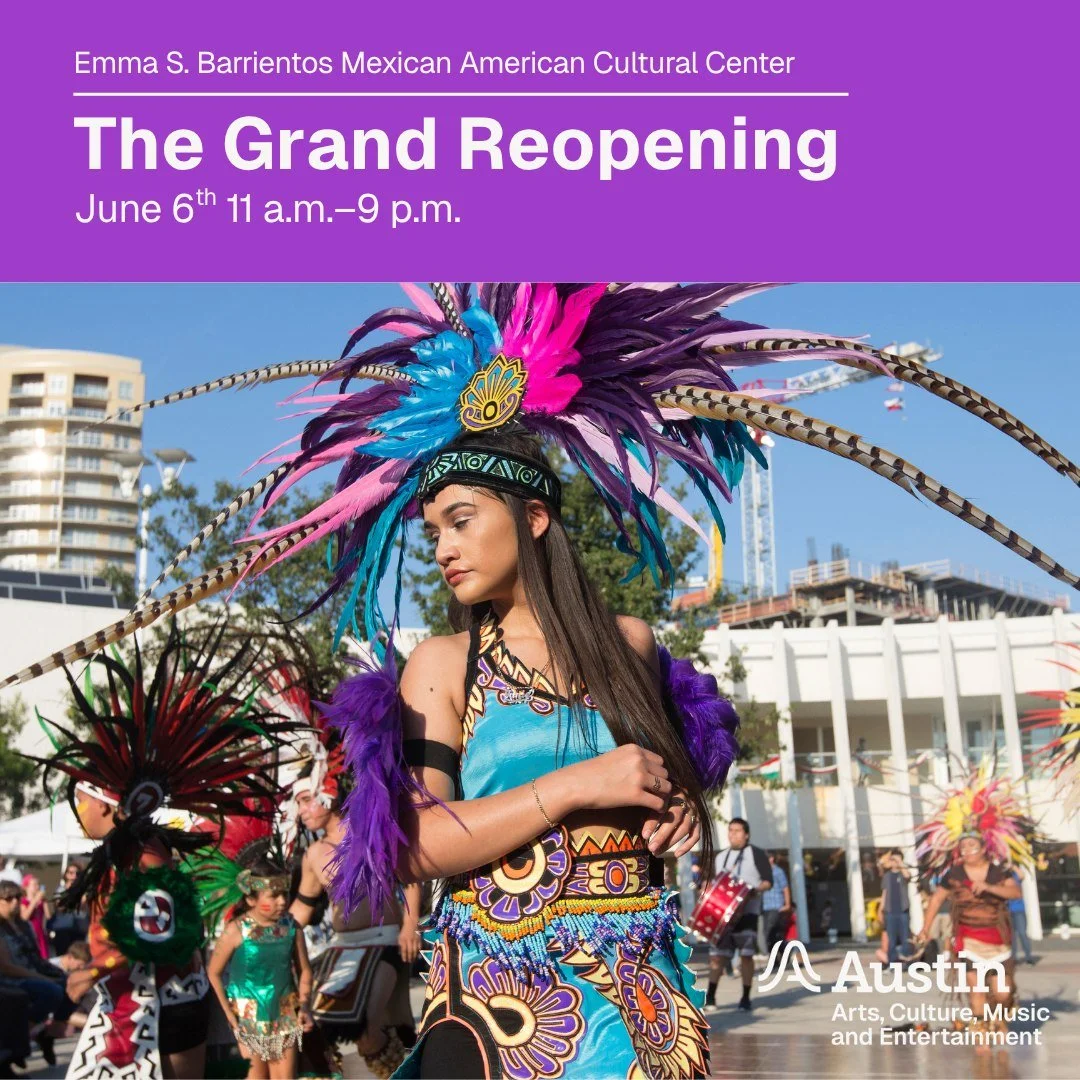 THIS WEEKEND: Join us for the Grand Reopening of the Emma S. Barrientos Mexican American Cultural Center (@esbmacc) in downtown Austin. Designed as a joint venture with @tabilbaoestudio, Phase 2 doubles the size of the existing facility, and features