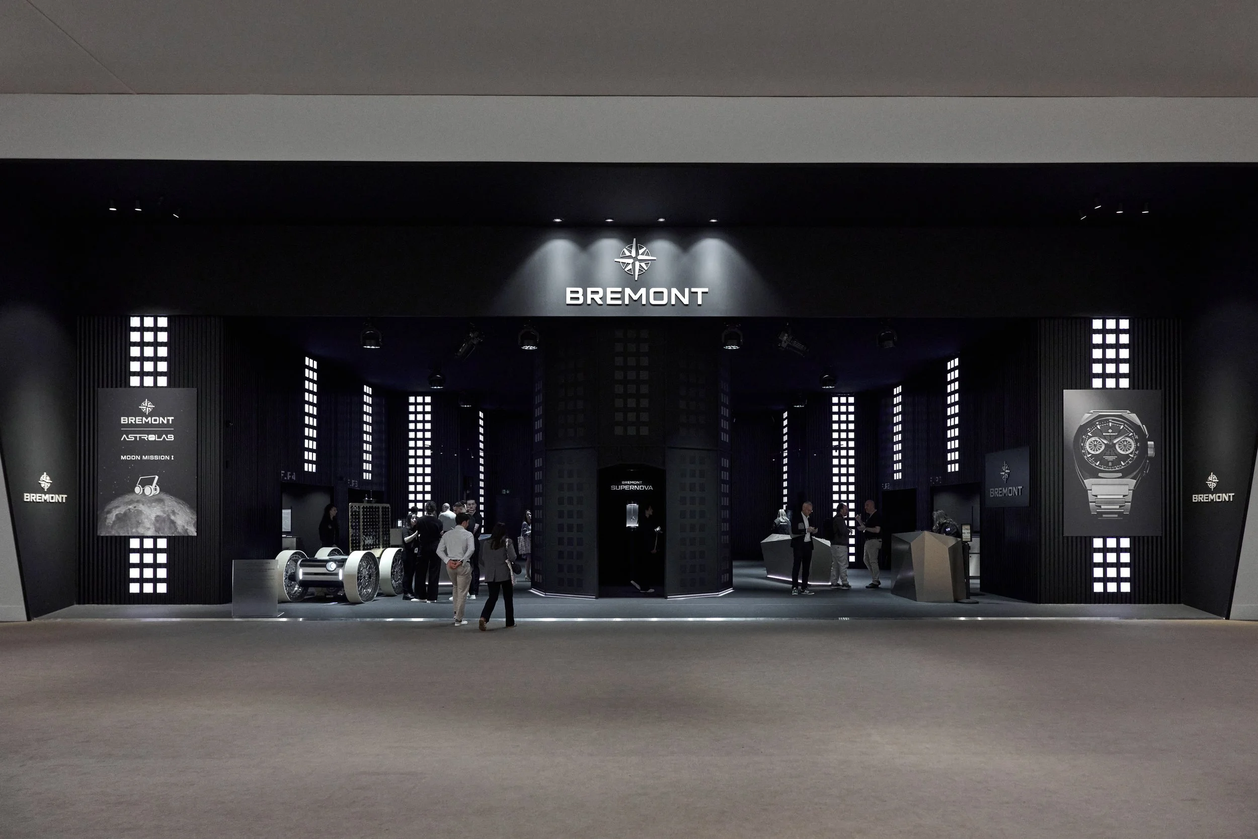 My photo being used on the Bremont stand at Watches & Wonders 2026 - the whole stand