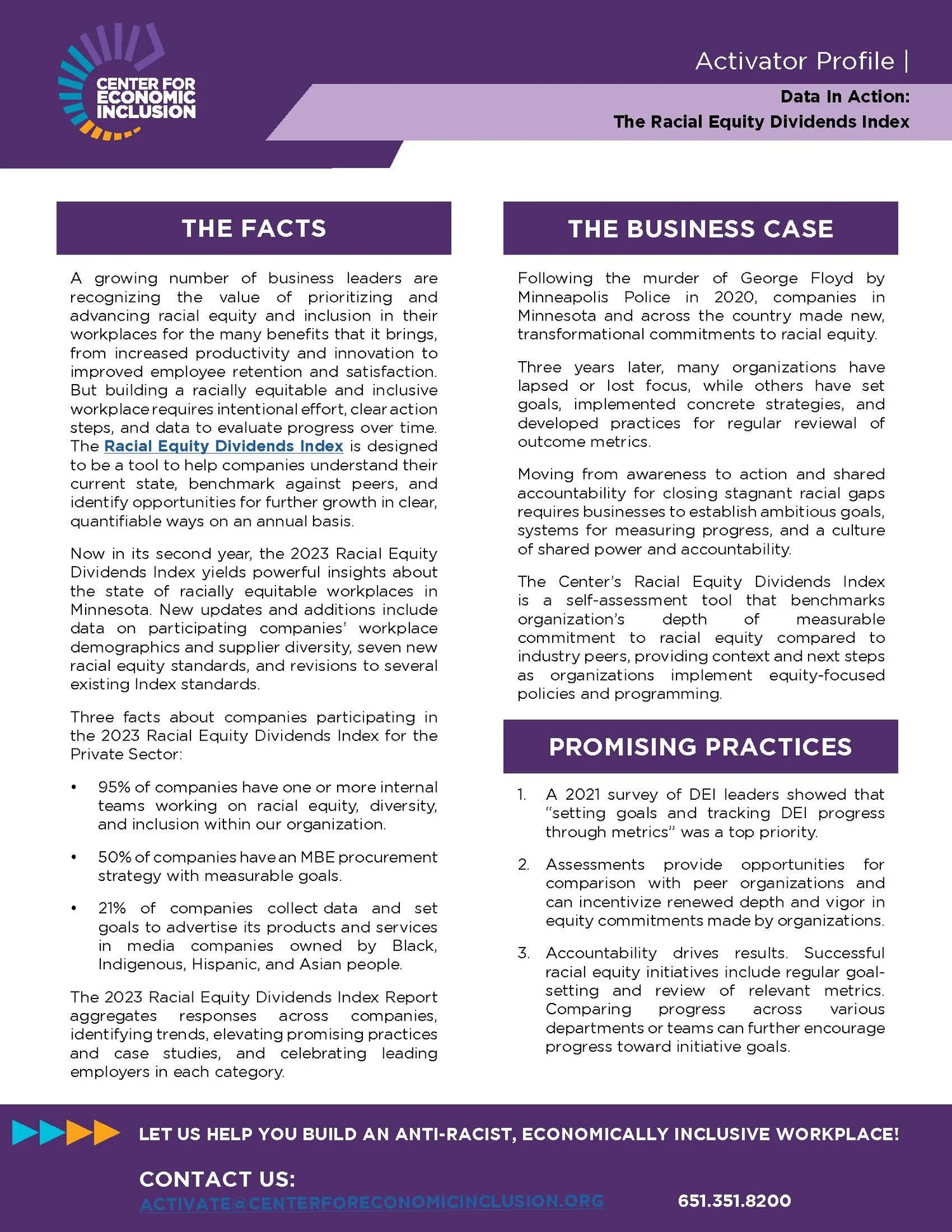 Activate: Making the Business Case for Racial Equity Action — Center ...