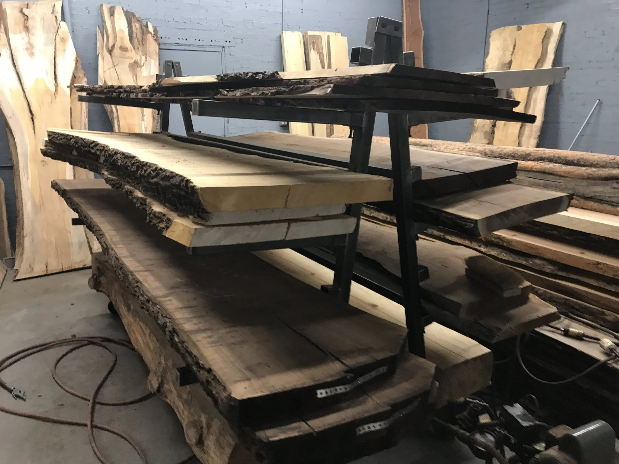 Maple and Walnut Slabs