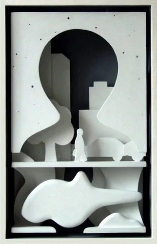 4. Michael Buhler, Pedestrian, 2003, Mixed media construction (Box 29), 23 x 15 x 4.5 inches