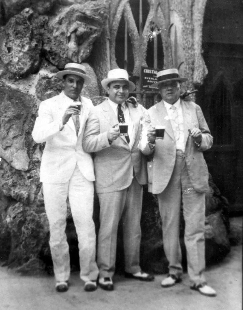 Al Capone just before being jailed at Alcatraz (Click for more)