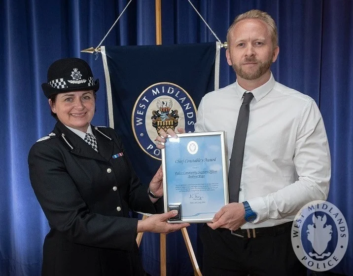 PCSO Andy Pope Honoured for identifying 1,000 suspects