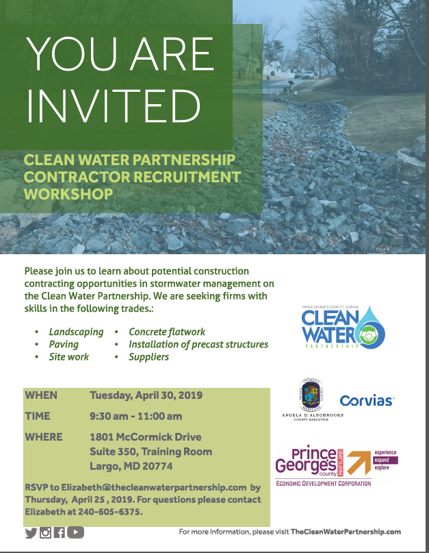 Clean Water Partnership Contractor Recruitment Workshop